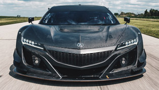 Acura NSX GT3 Racecar is hot and sweaty on the racetrack