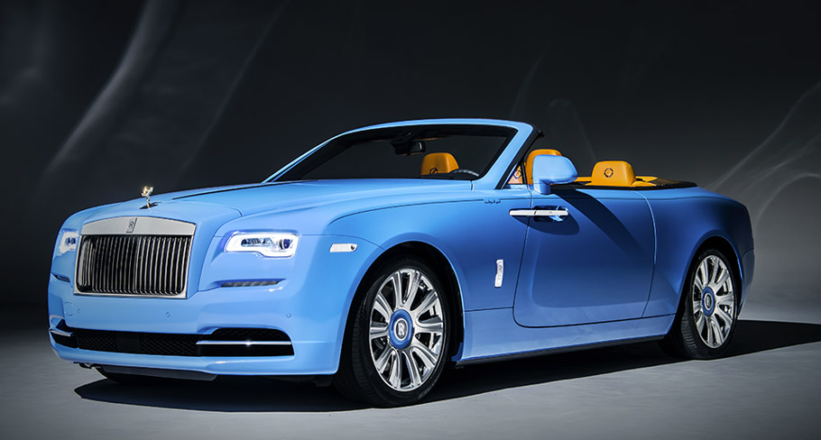 Rolls-Royce Dawn Cabriolet in Bespoke Blue Exterior 