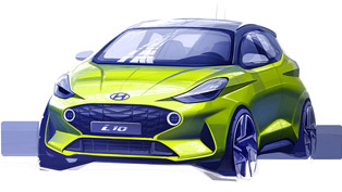 hyundai reveals first sketch of new i10 model