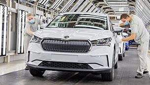 ŠKODA AUTO launches series production of the Enyaq iV at its main plant in Mladá Boleslav