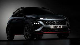 hyundai reveals new images of the all-new kona n sports suv