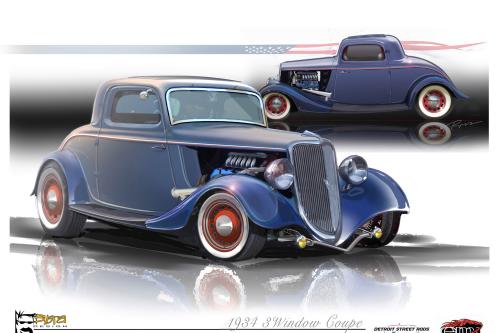 1934 Ford 3-Window Coupe EcoBoost Hot Rod (2009) - picture 1 of 3