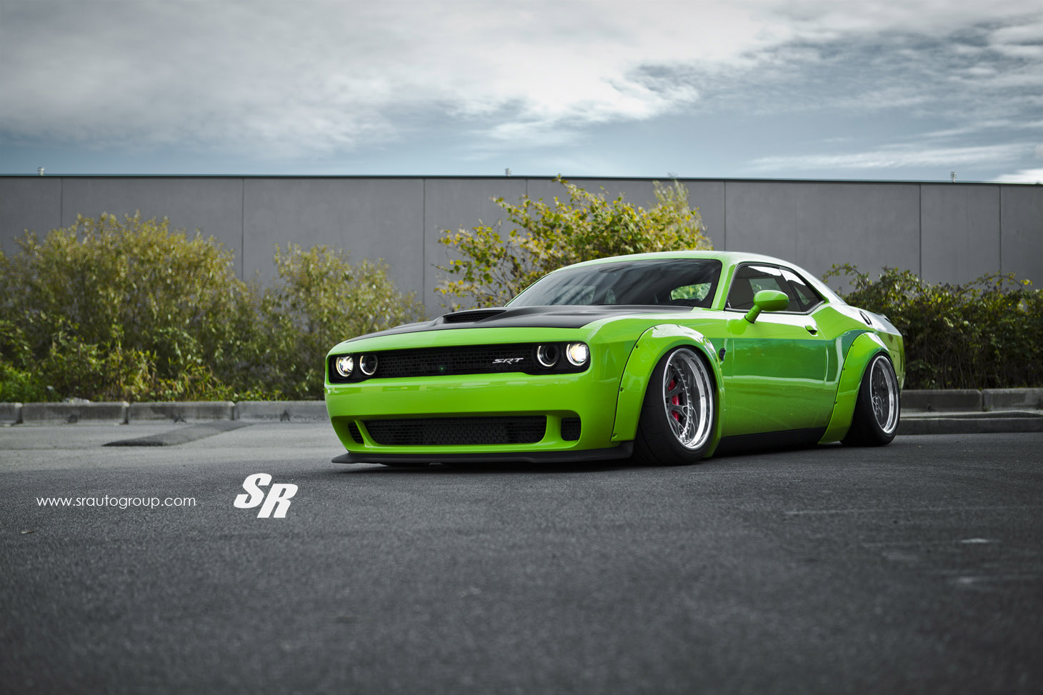 Liberty Walk Dodge Challenger Hellcat Green