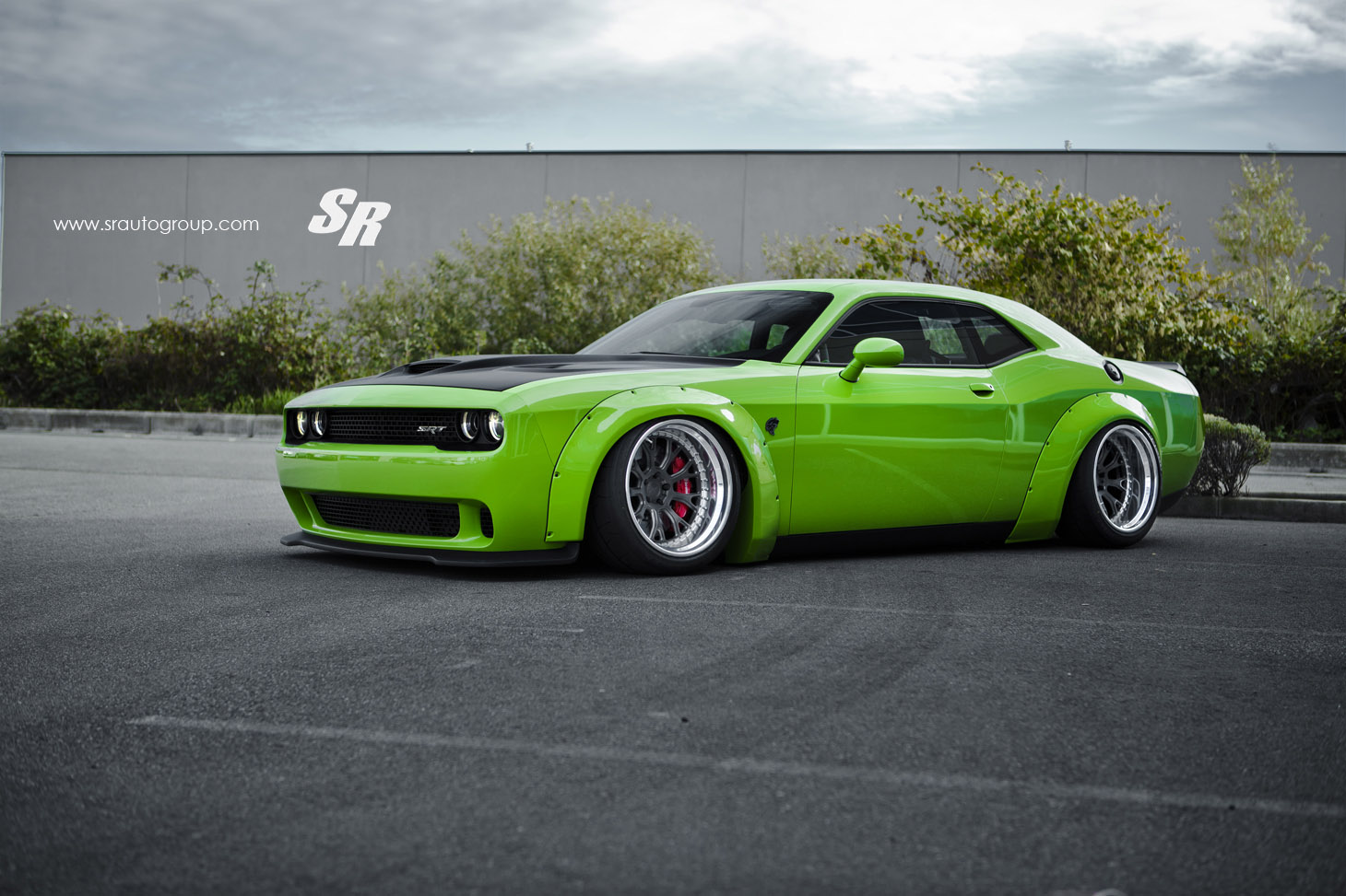 Liberty Walk Dodge Challenger Hellcat Green