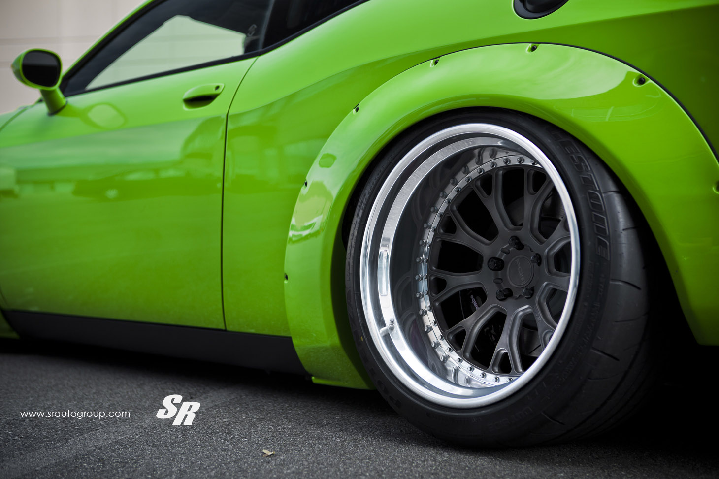 Liberty Walk Dodge Challenger Hellcat Green