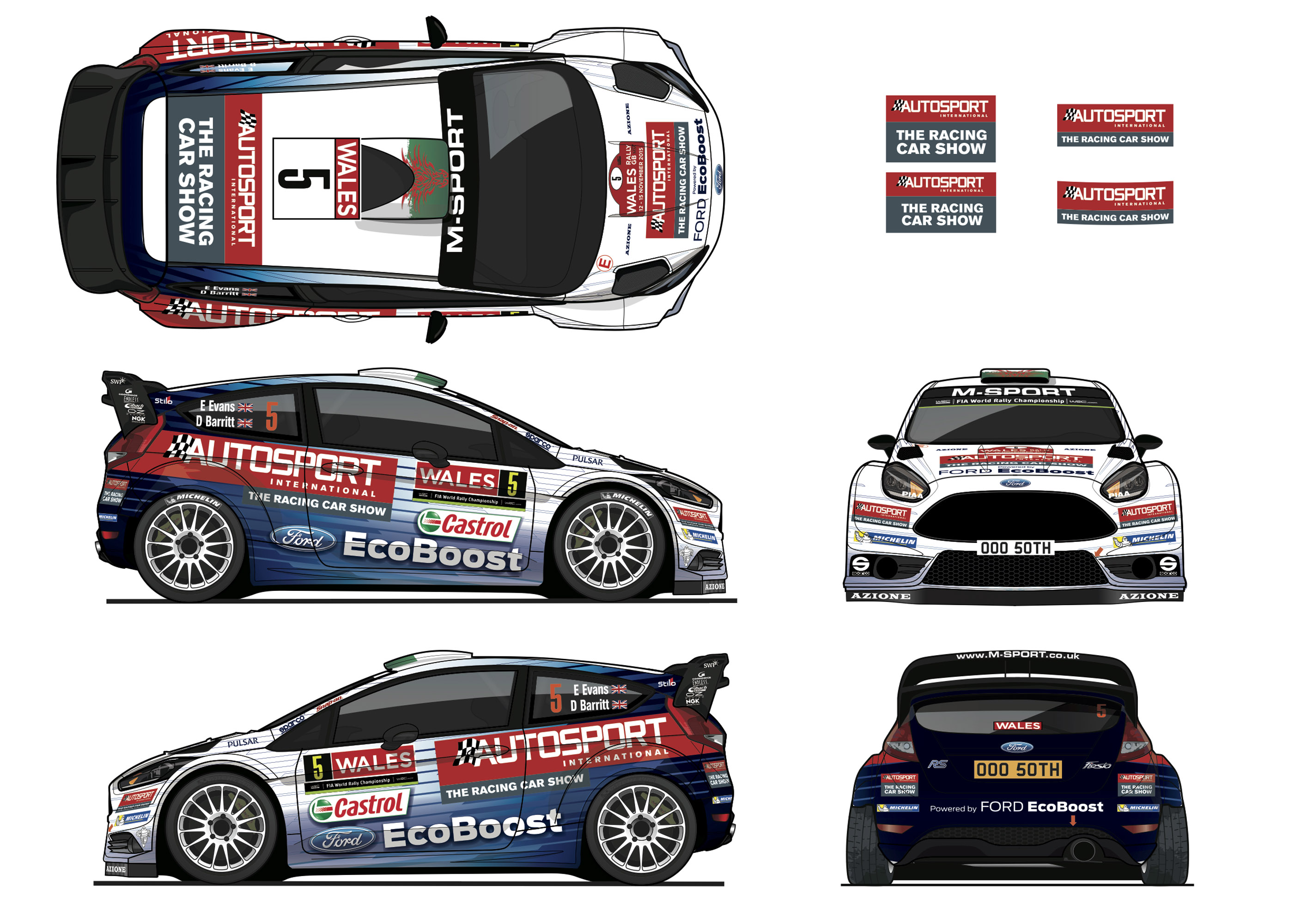 Ford Elfyn Evans M-Sport Fiesta RS WRC