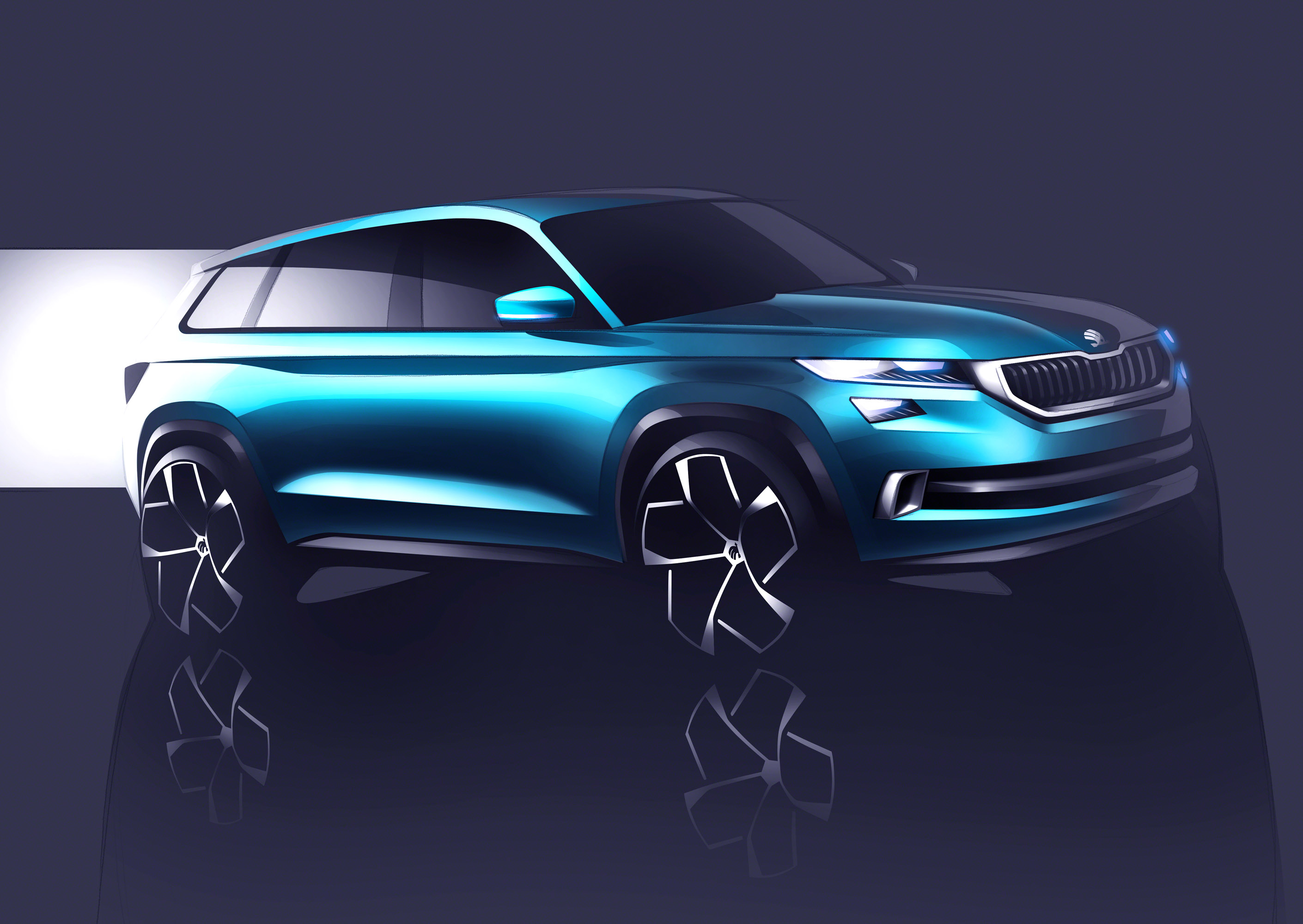 Skoda VisionS Concept Sketches