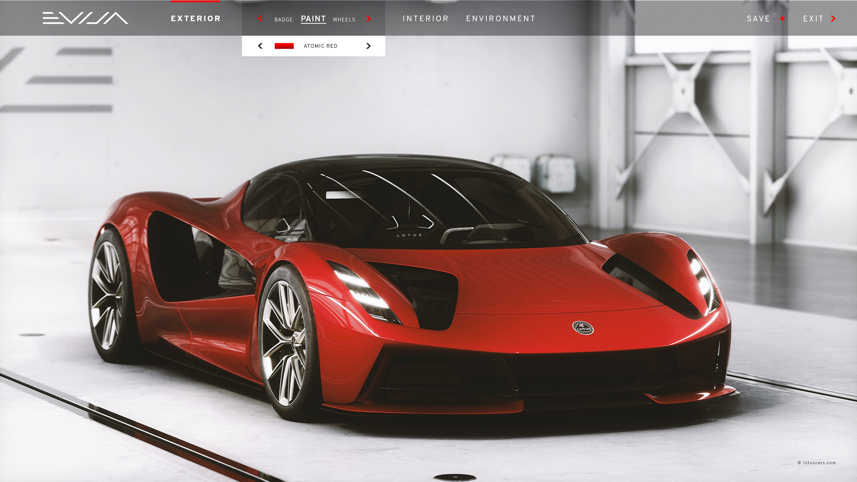 Lotus Evija Digital Configurator