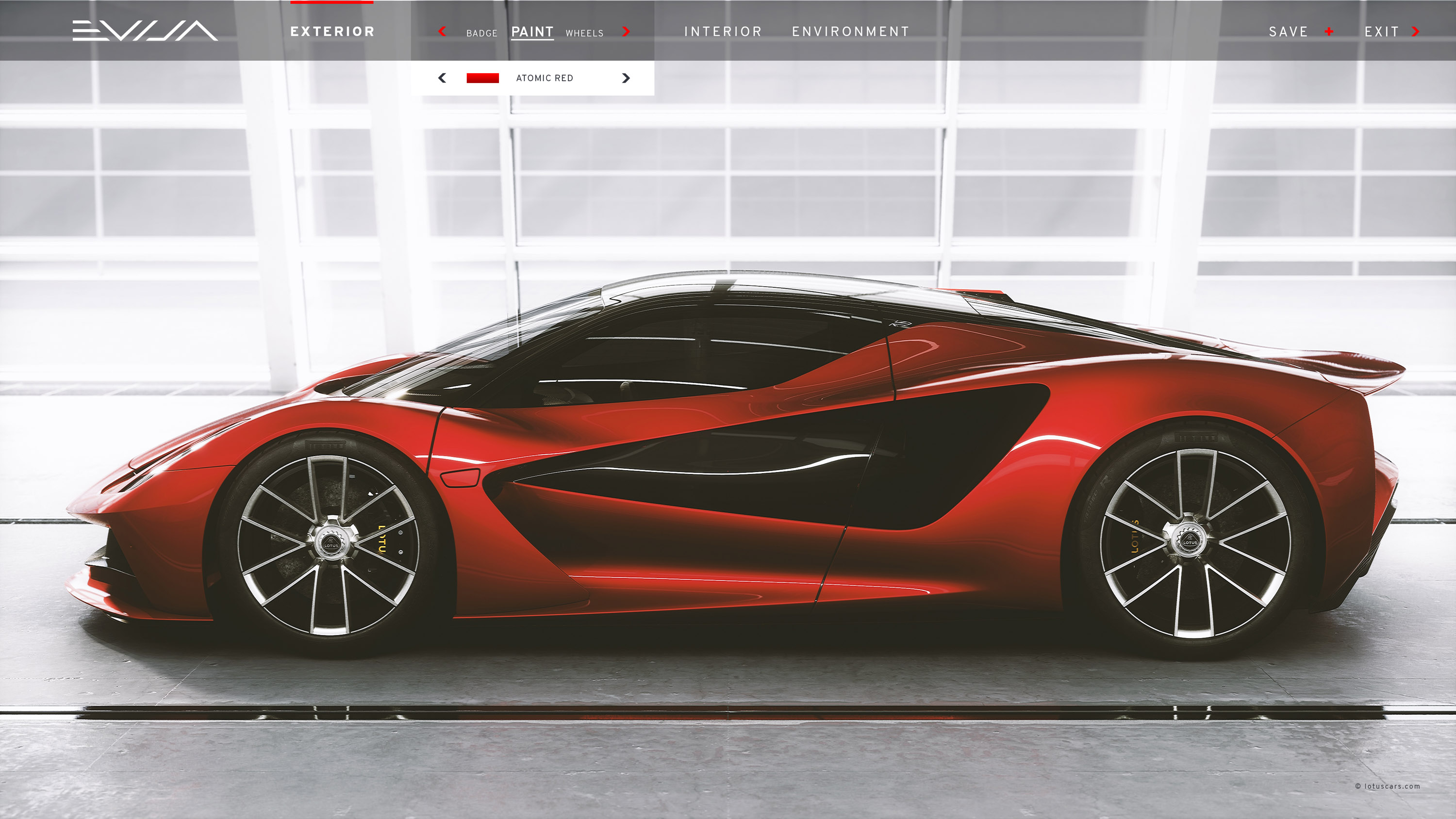 Lotus Evija Digital Configurator