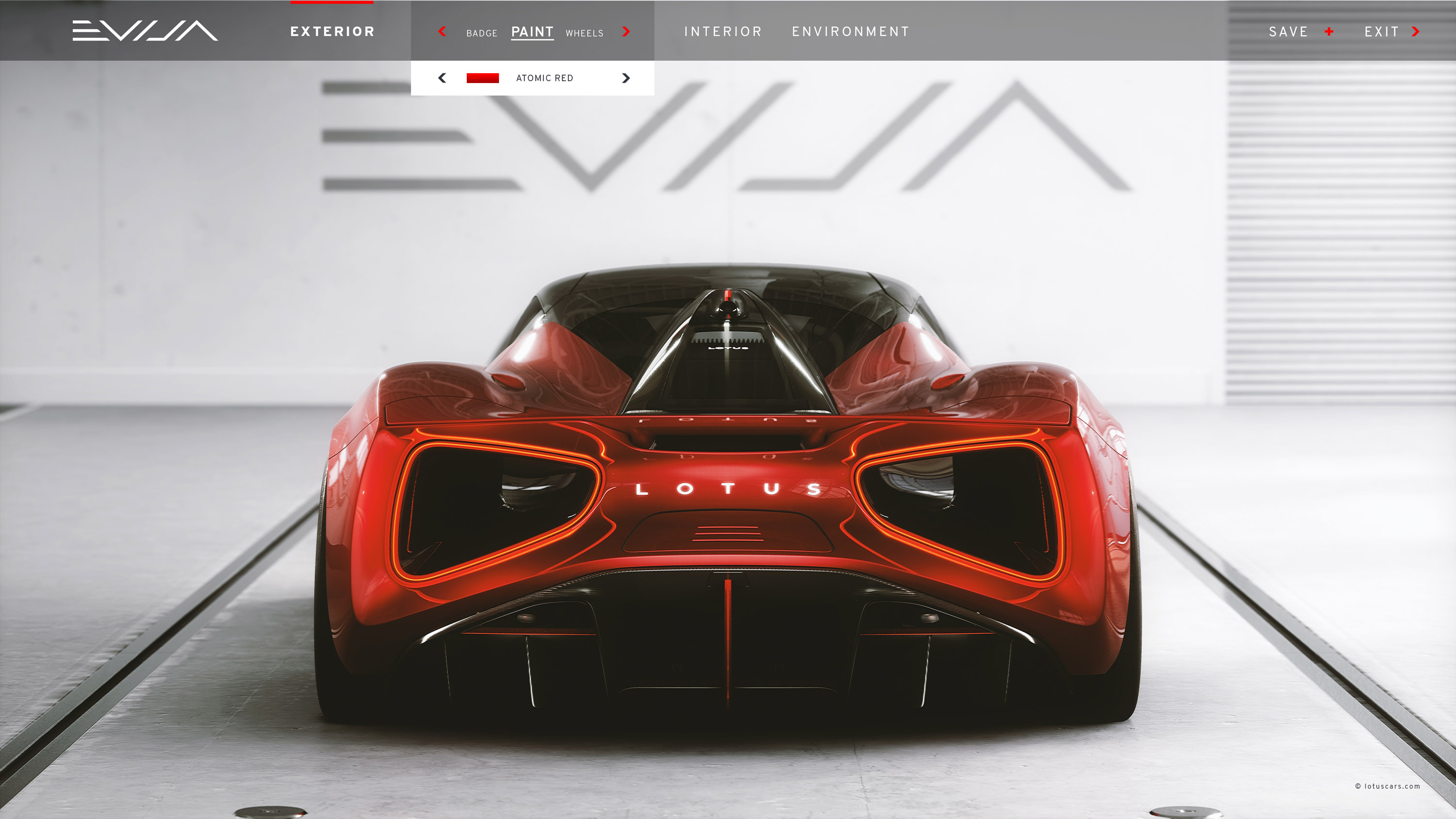 Lotus Evija Digital Configurator