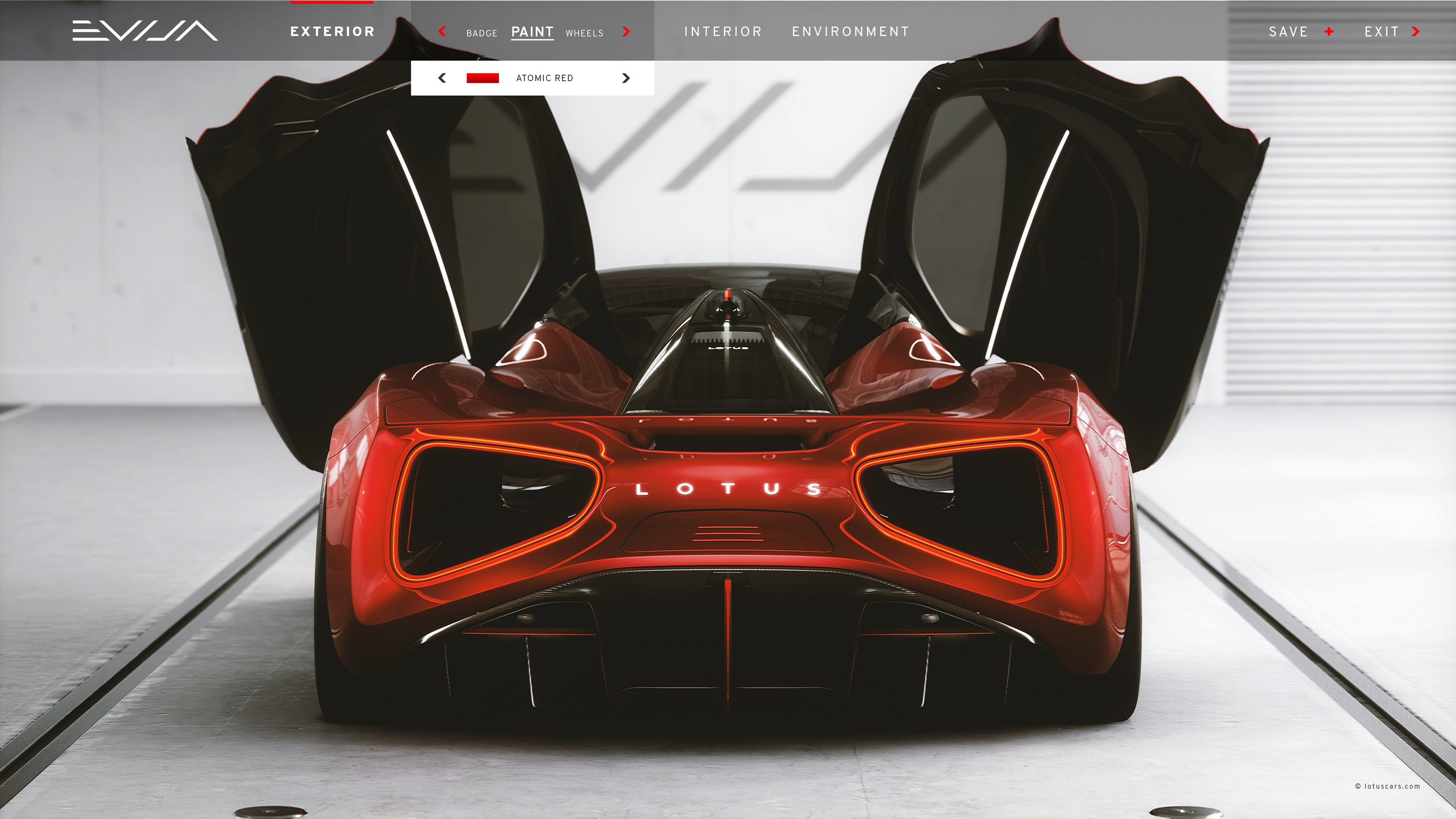 Lotus Evija Digital Configurator