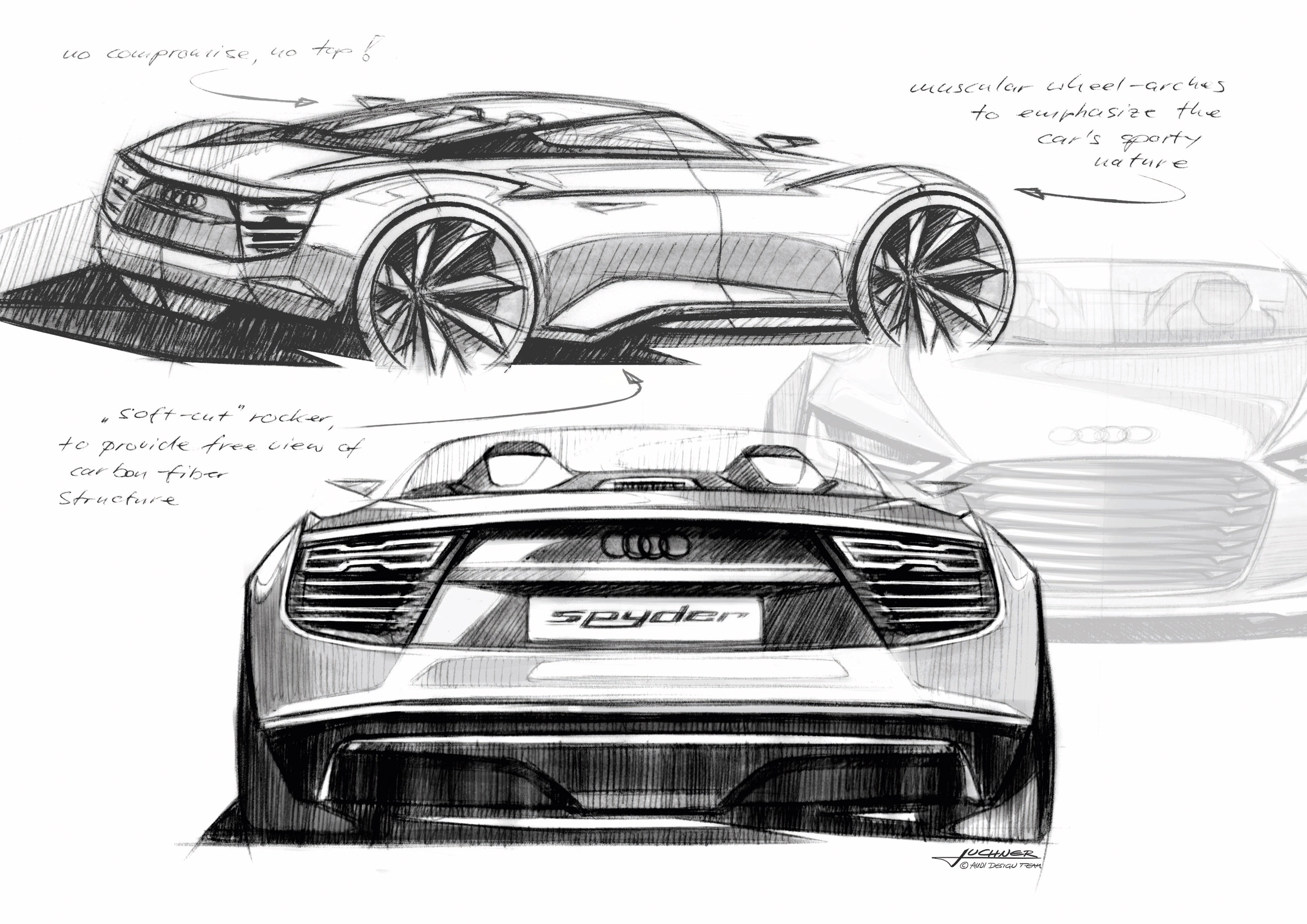 Audi e-tron Spyder sketches