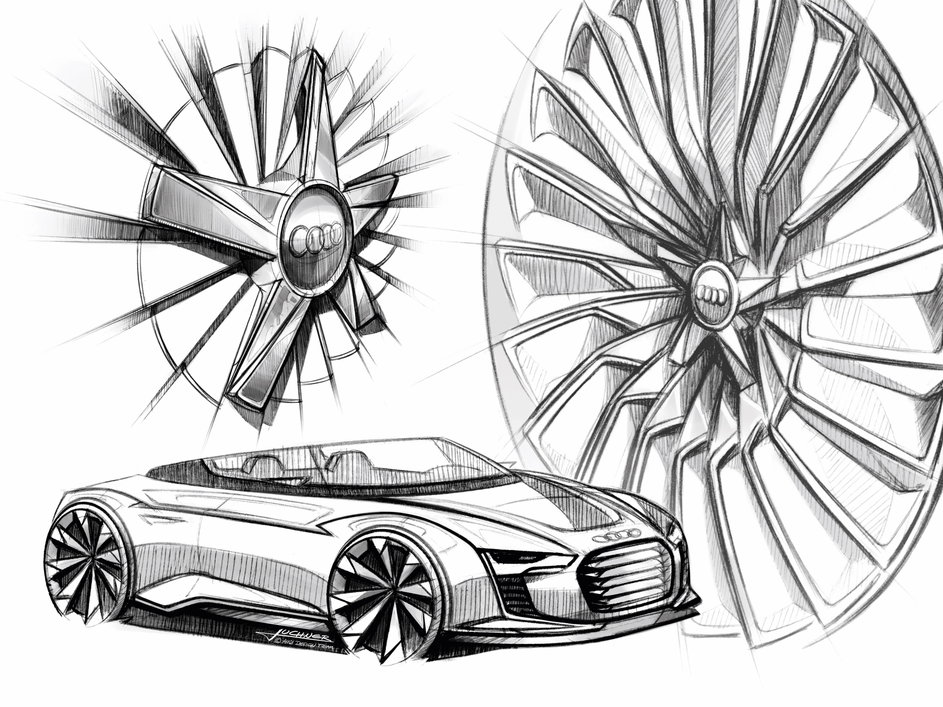 Audi e-tron Spyder sketches