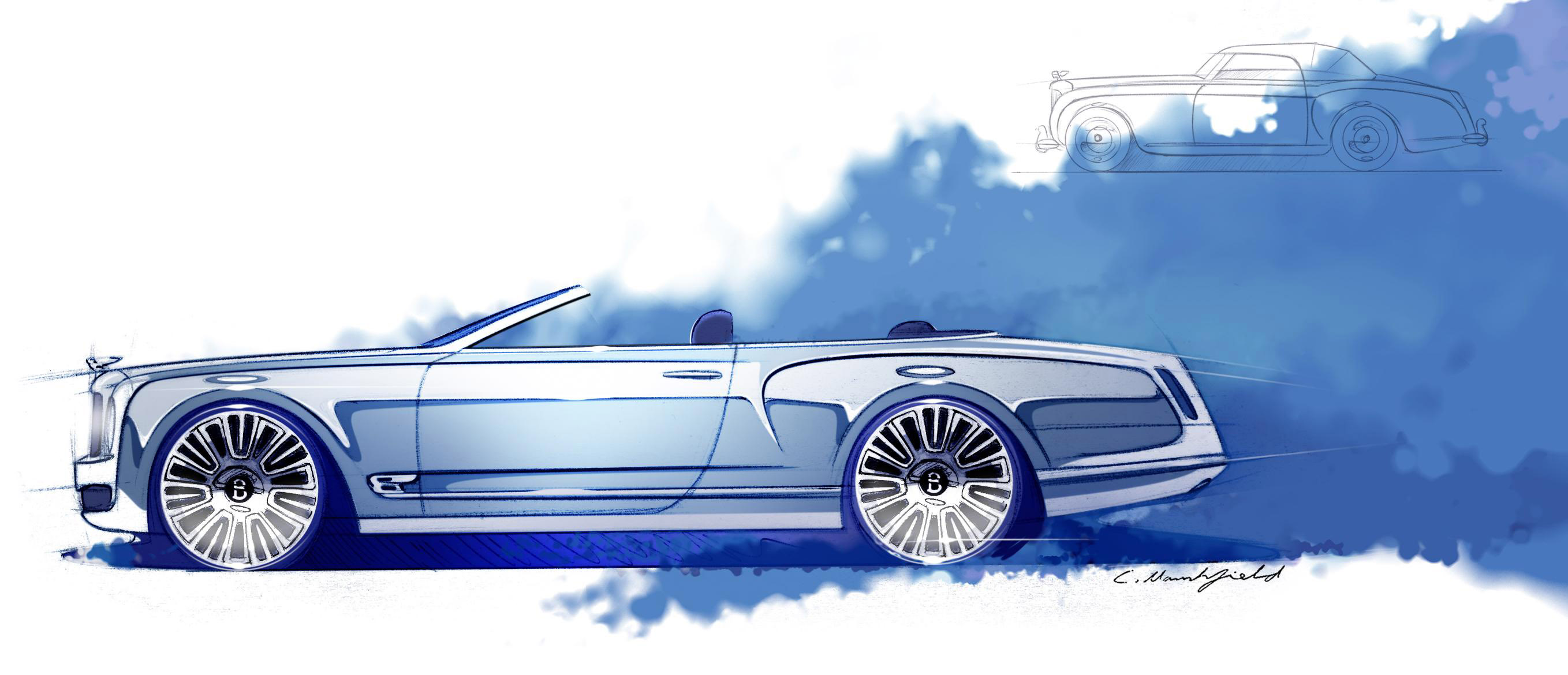 Bentley Mulsanne Convertible Concept Sketches