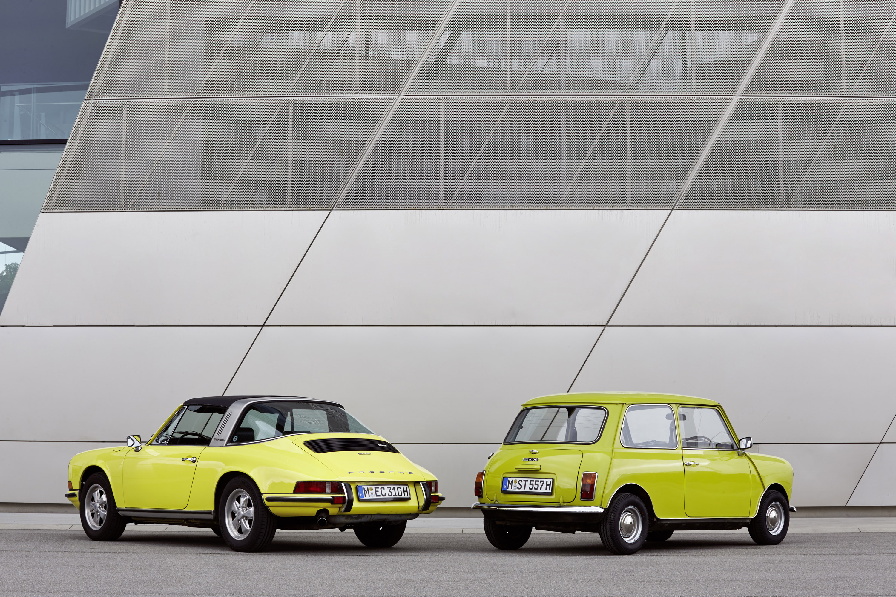 Classic MINI and Porsche 911