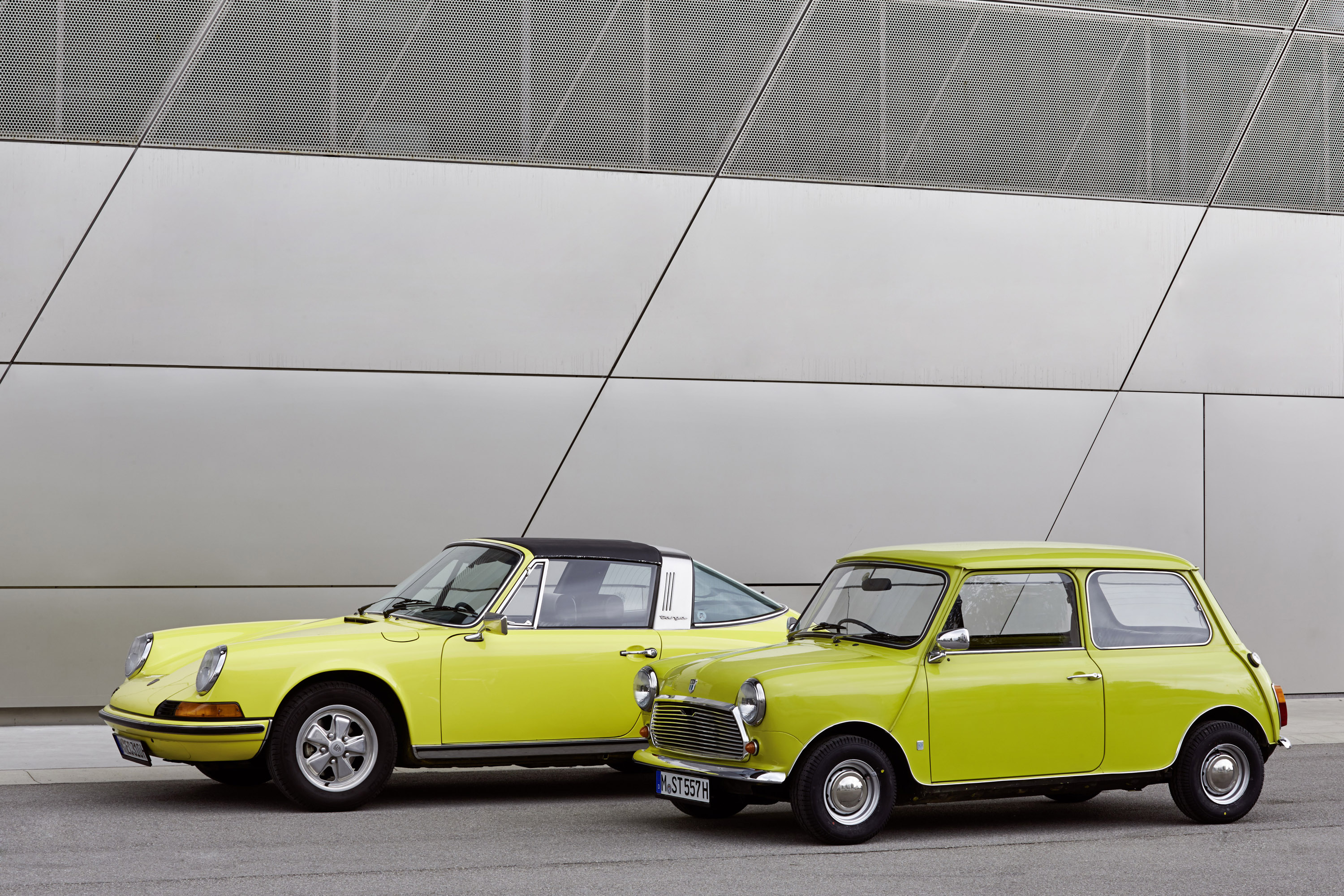 Classic MINI and Porsche 911