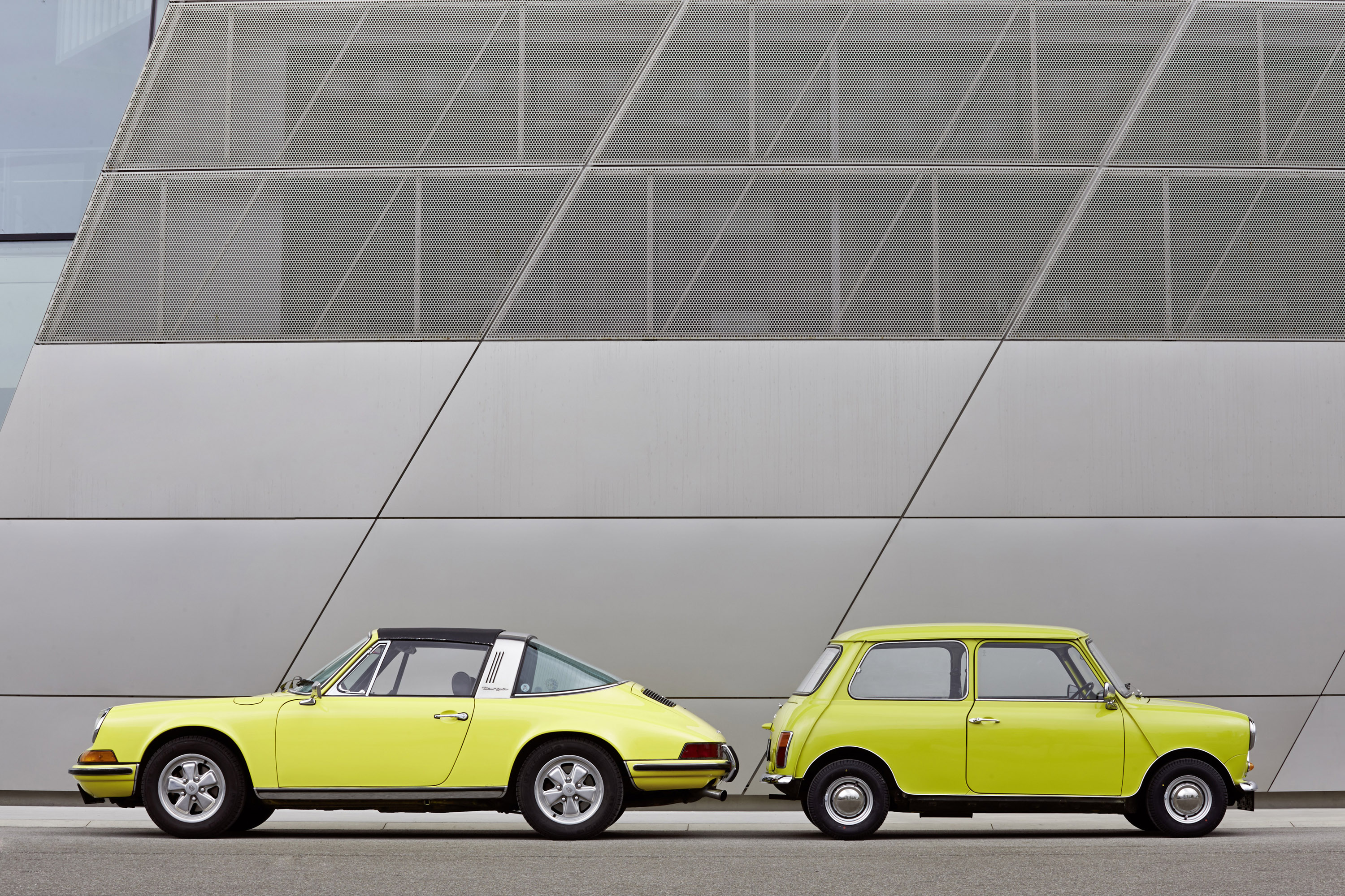 Classic MINI and Porsche 911