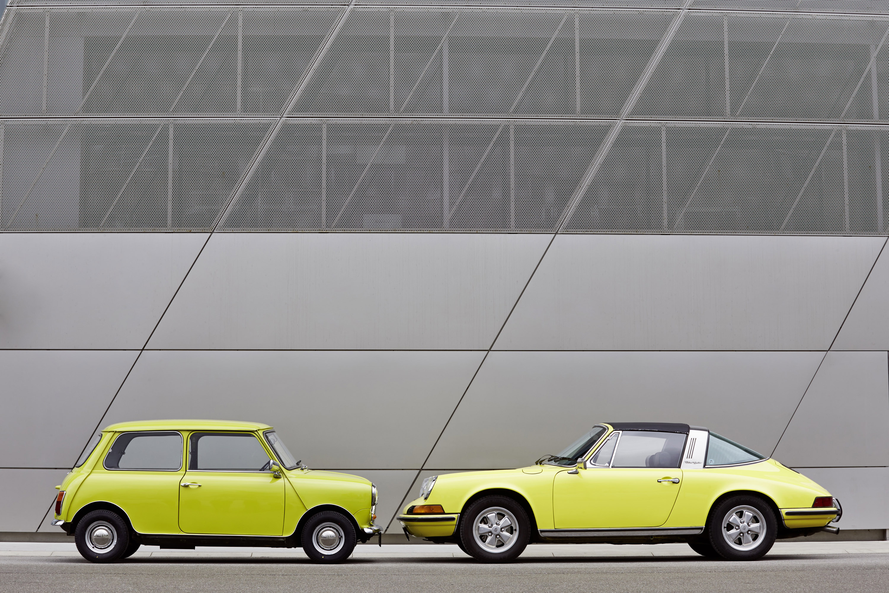 Classic MINI and Porsche 911