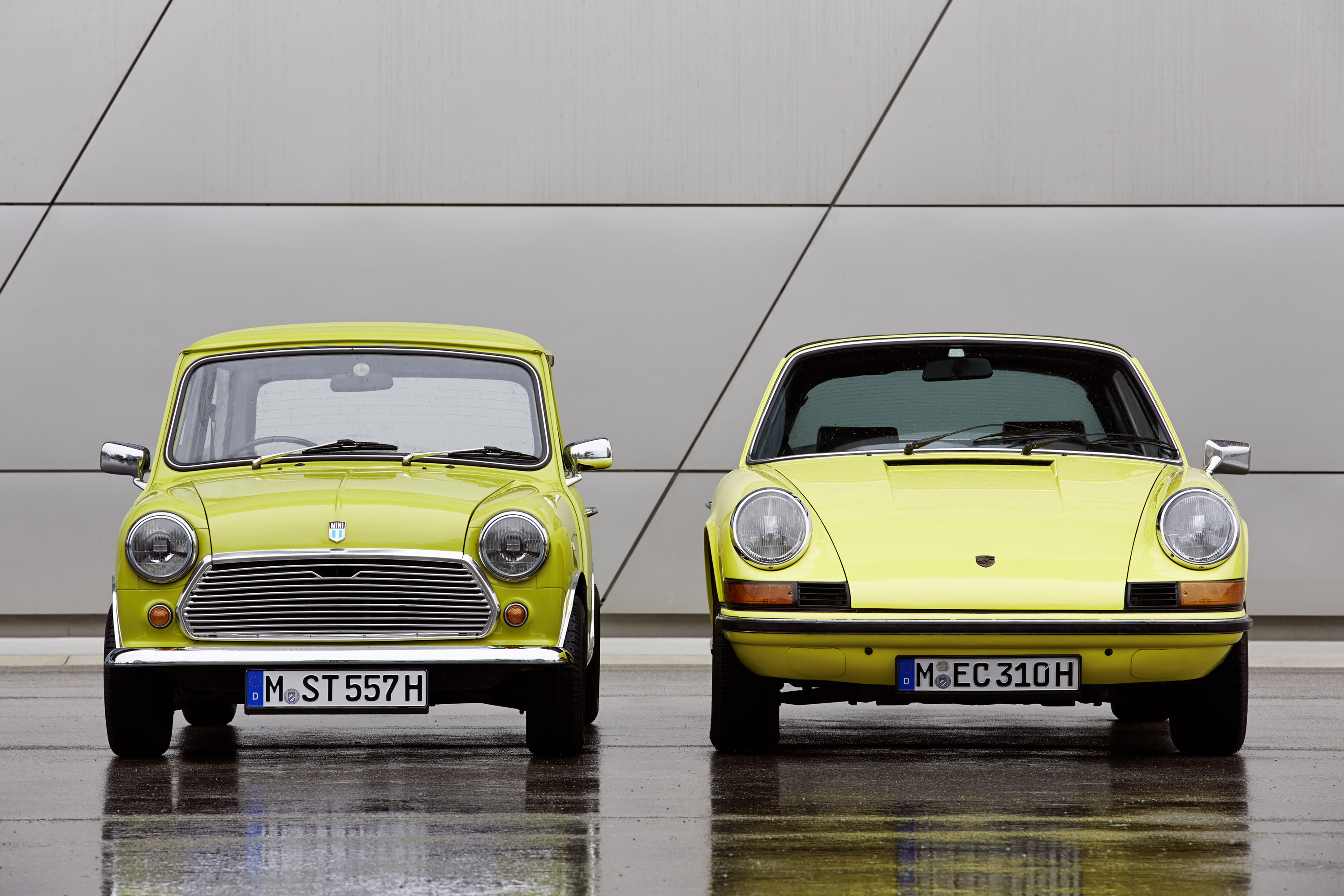 Classic MINI and Porsche 911