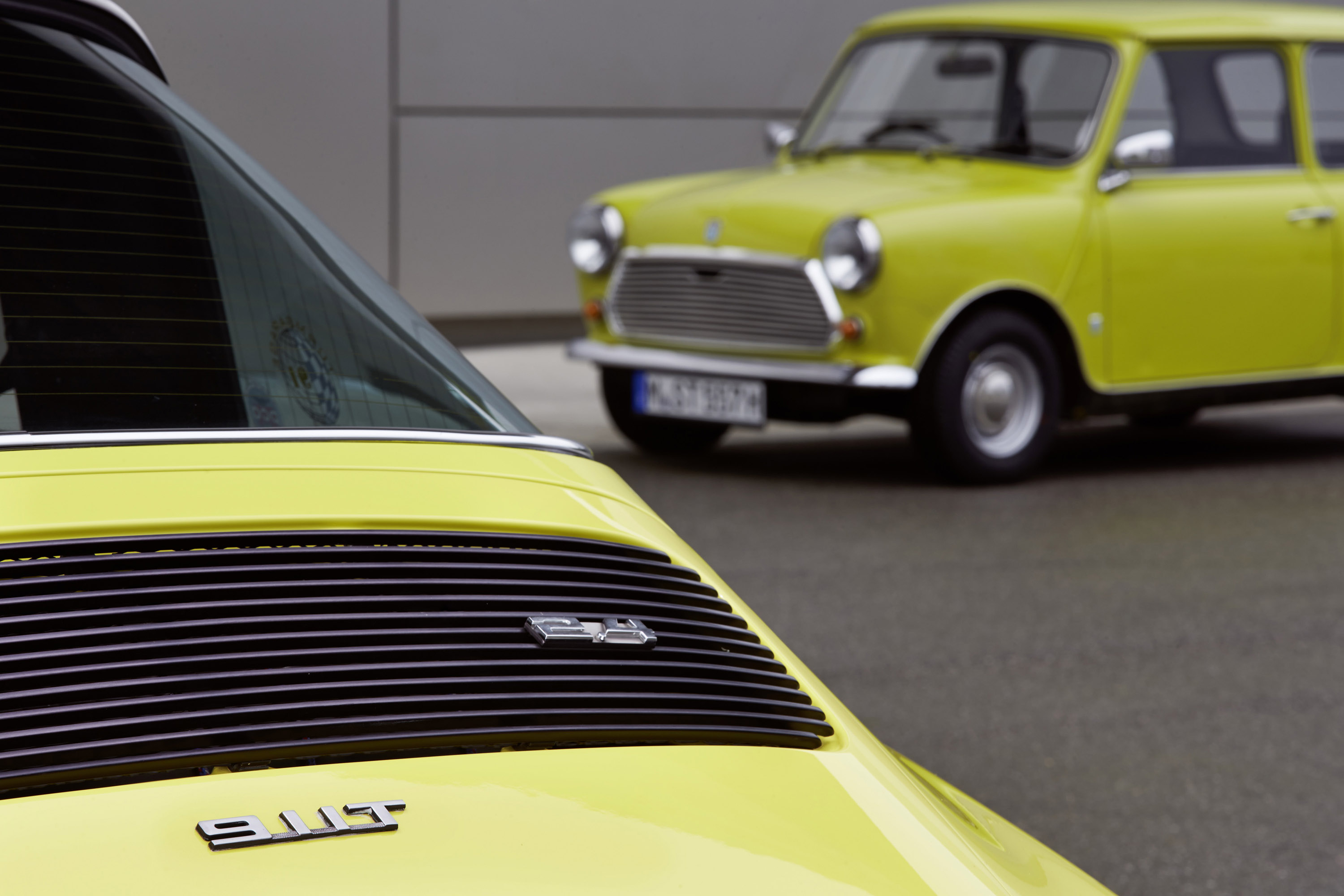 Classic MINI and Porsche 911