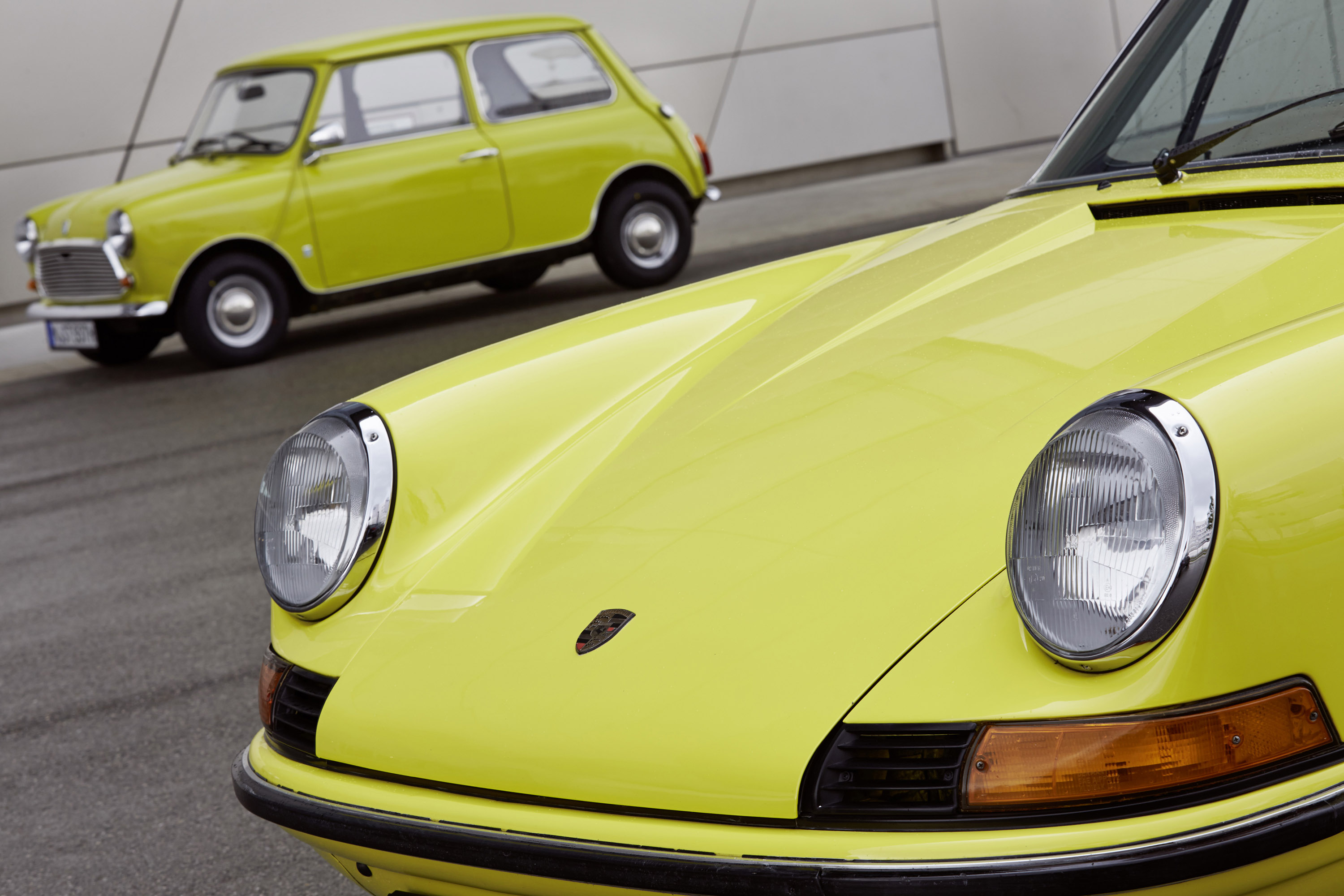 Classic MINI and Porsche 911