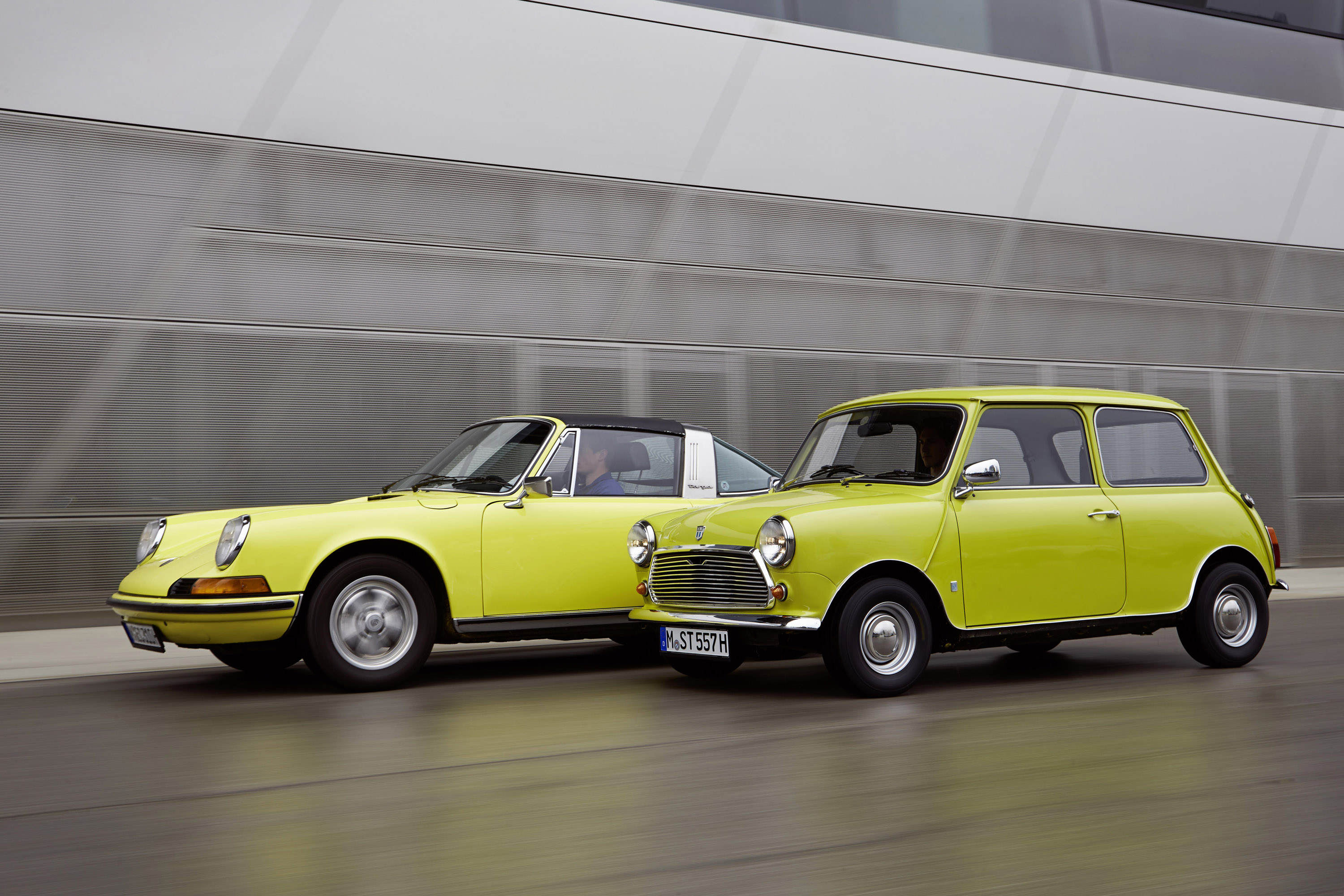 Classic MINI and Porsche 911