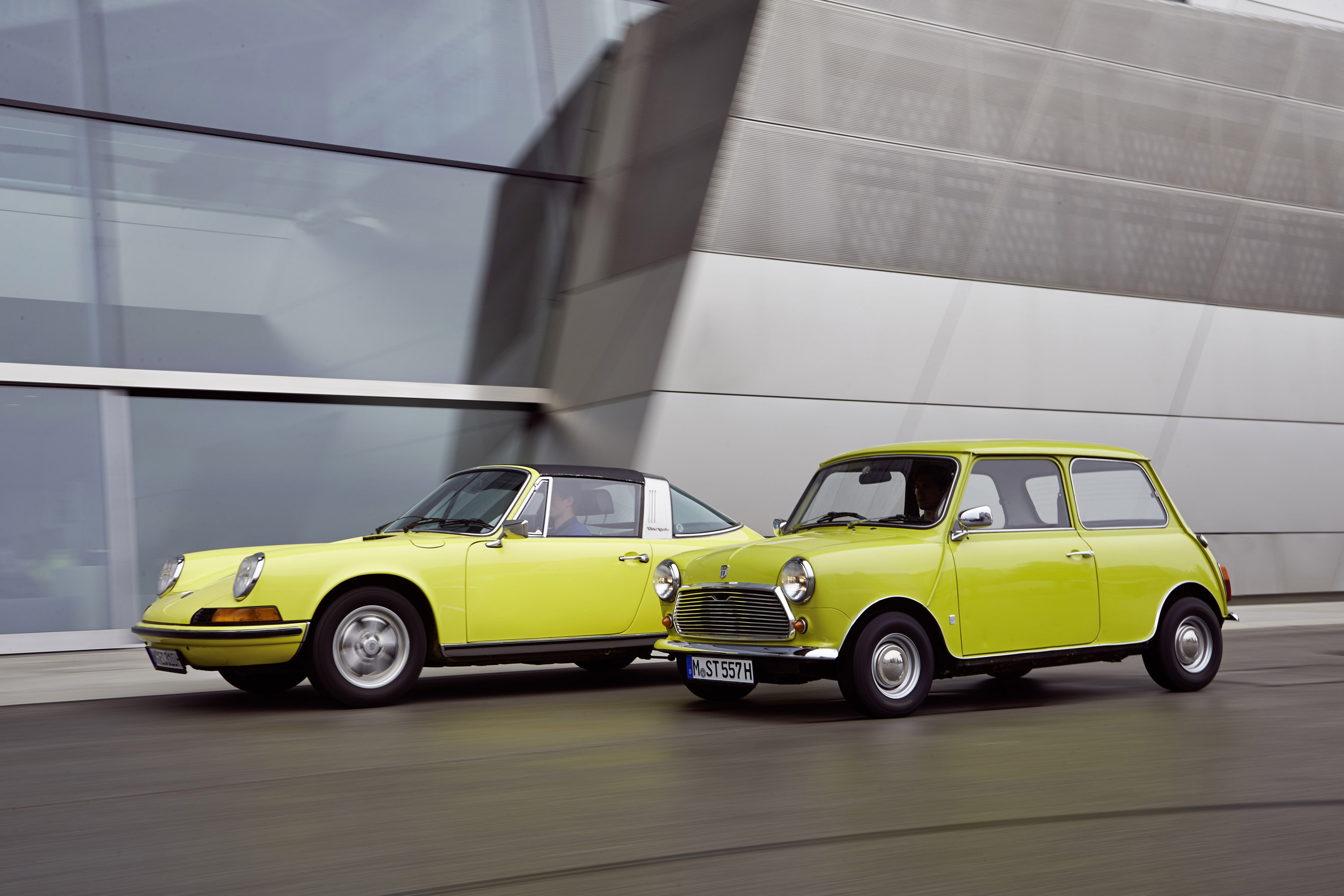 Classic MINI and Porsche 911