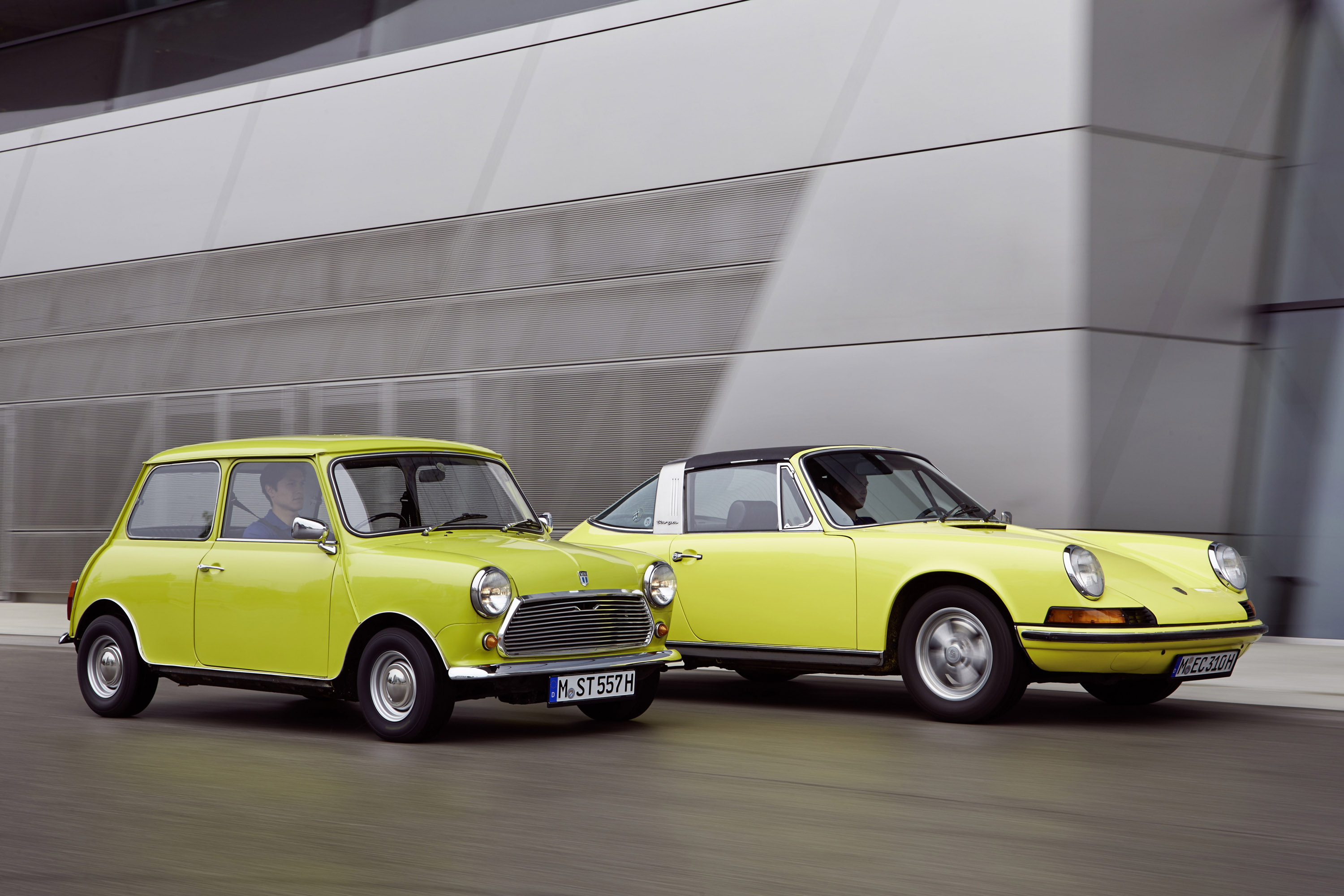 Classic MINI and Porsche 911