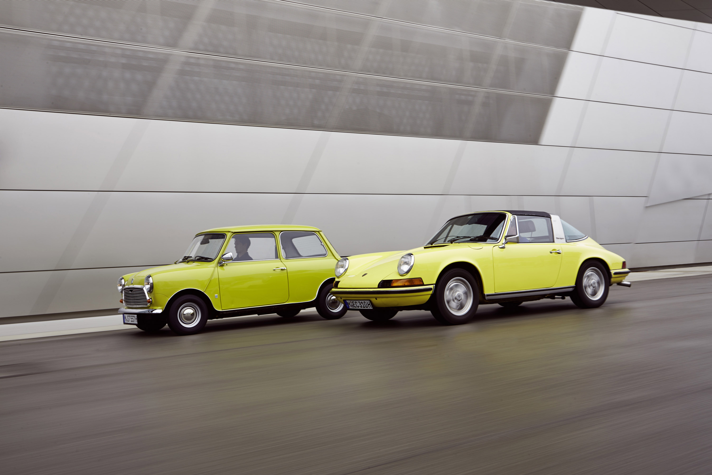 Classic MINI and Porsche 911