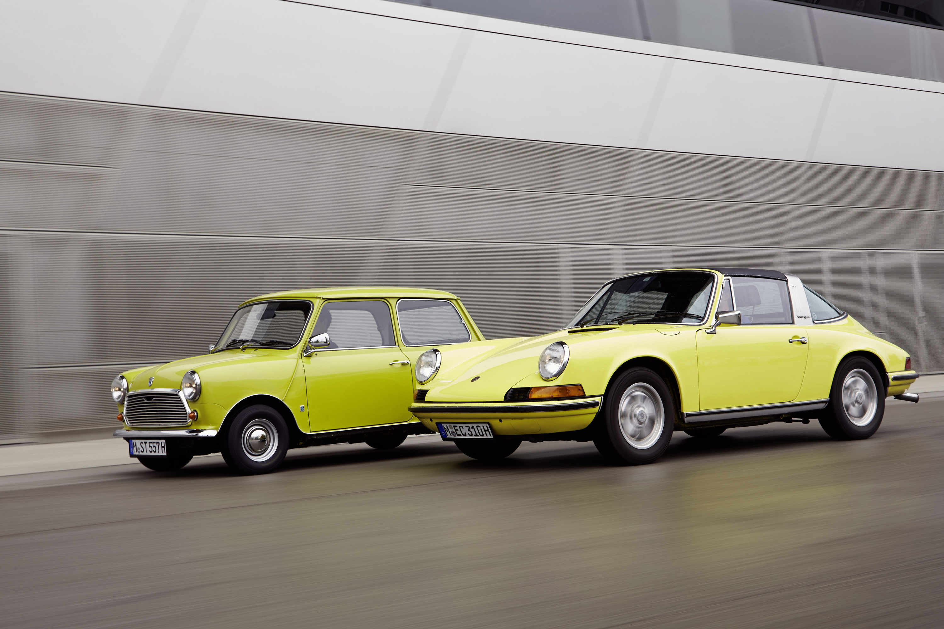 Classic MINI and Porsche 911