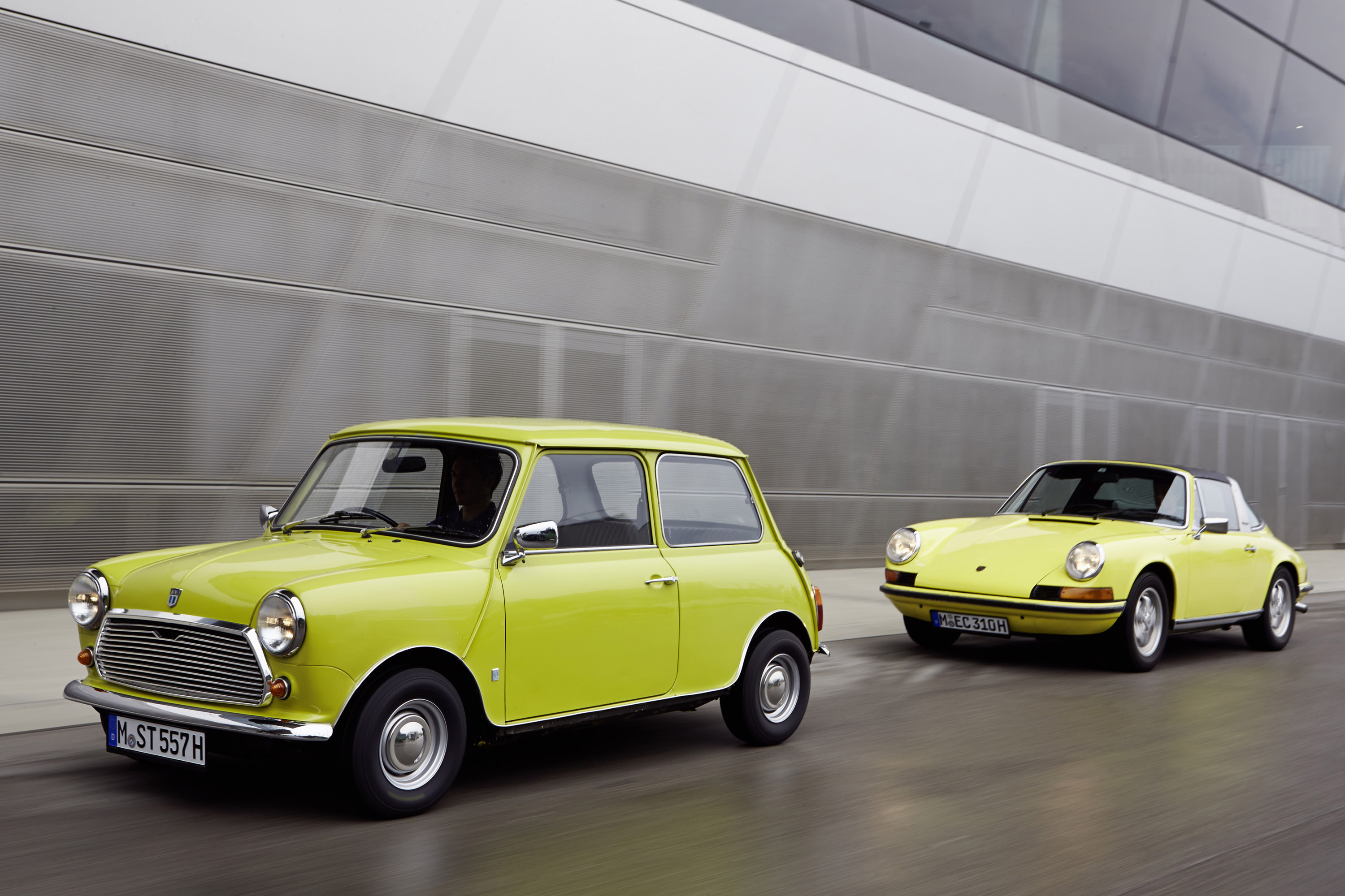 Classic MINI and Porsche 911