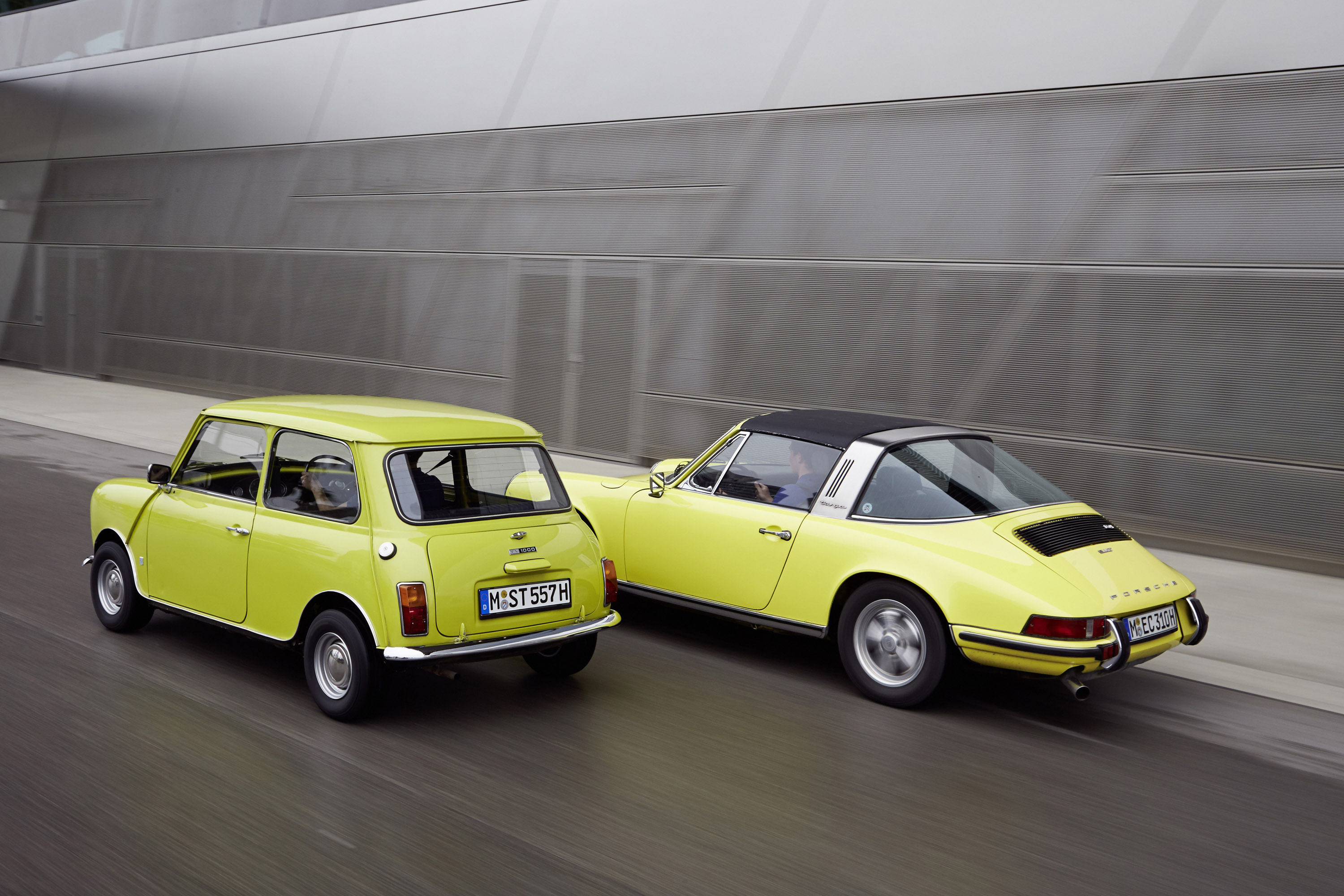 Classic MINI and Porsche 911