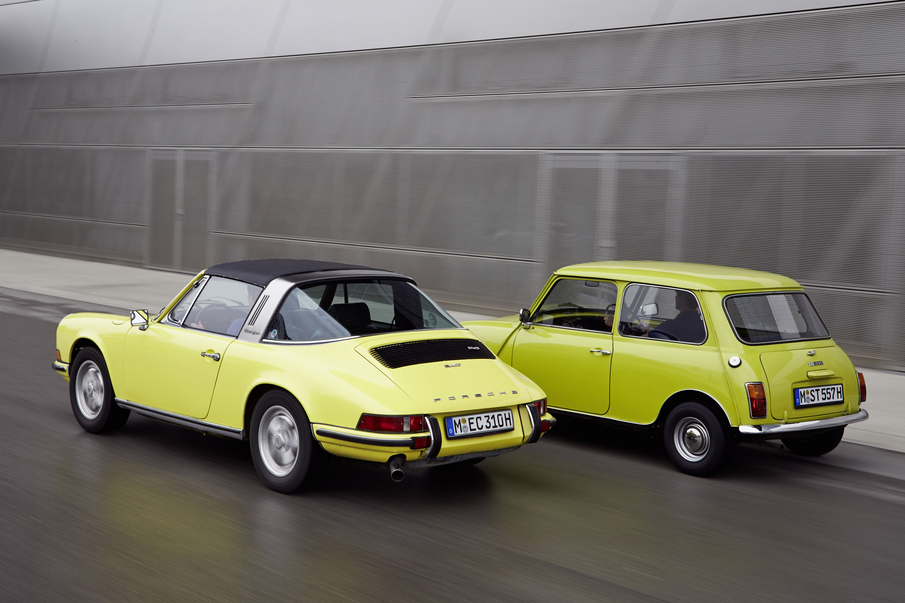 Classic MINI and Porsche 911