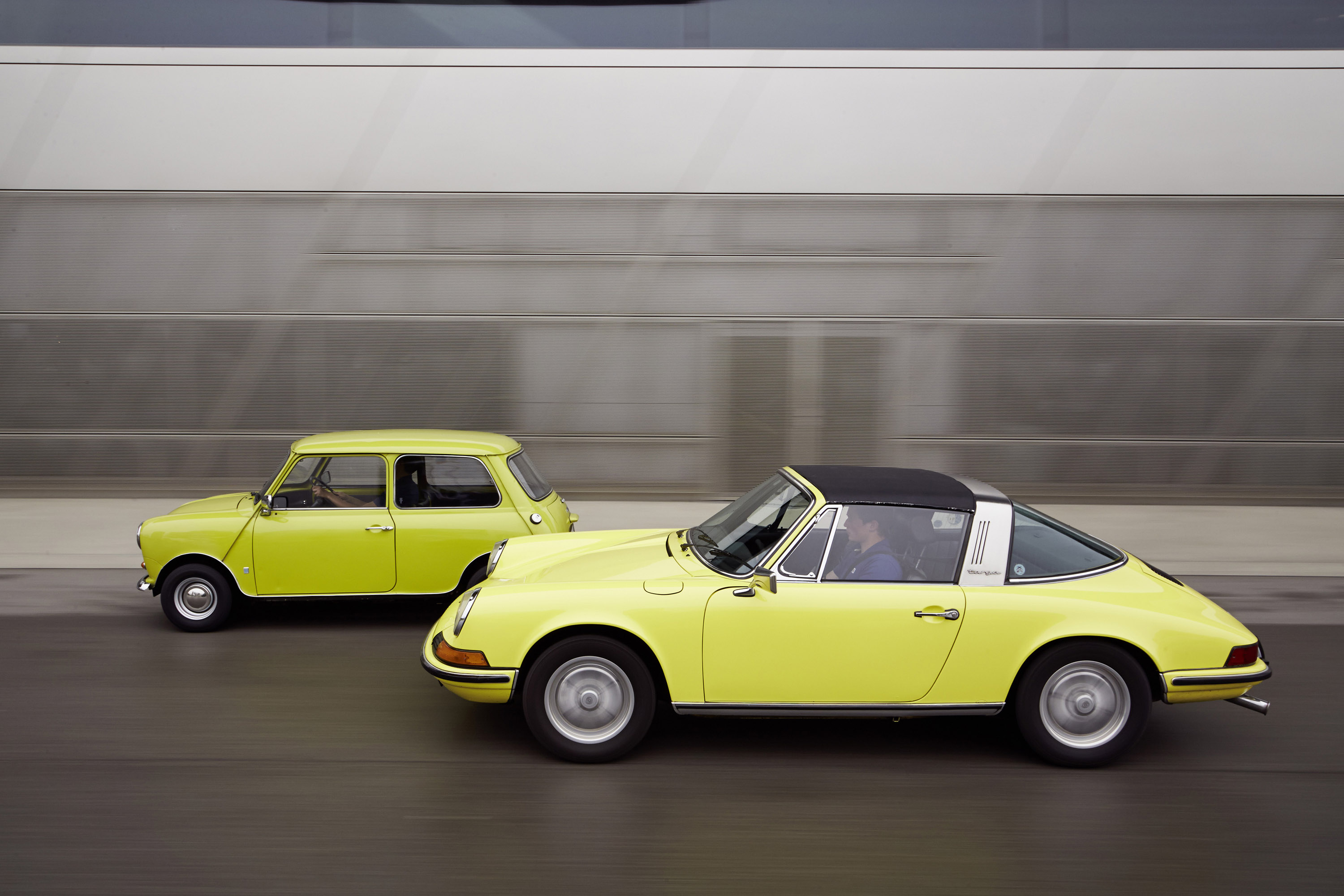 Classic MINI and Porsche 911