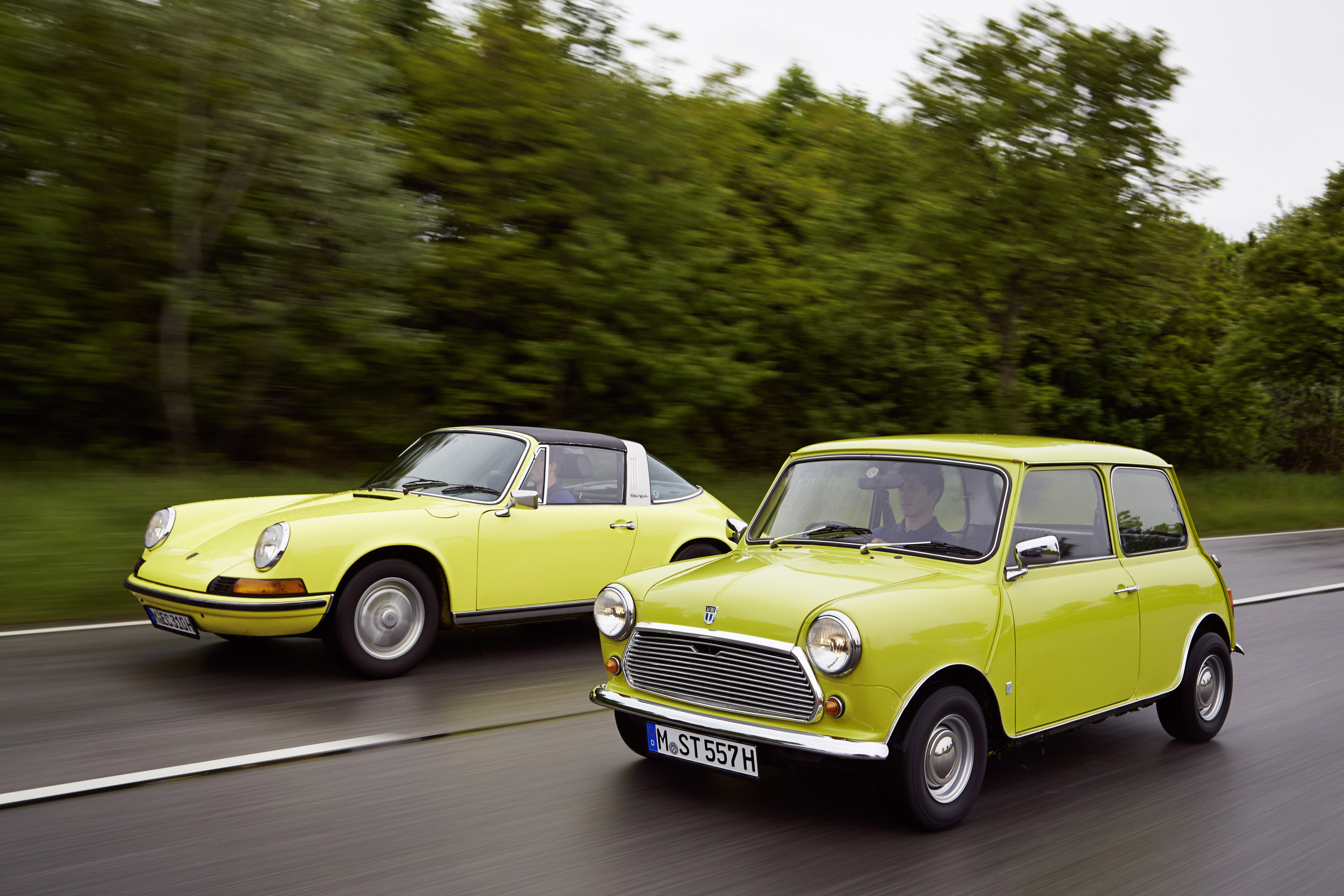 Classic MINI and Porsche 911