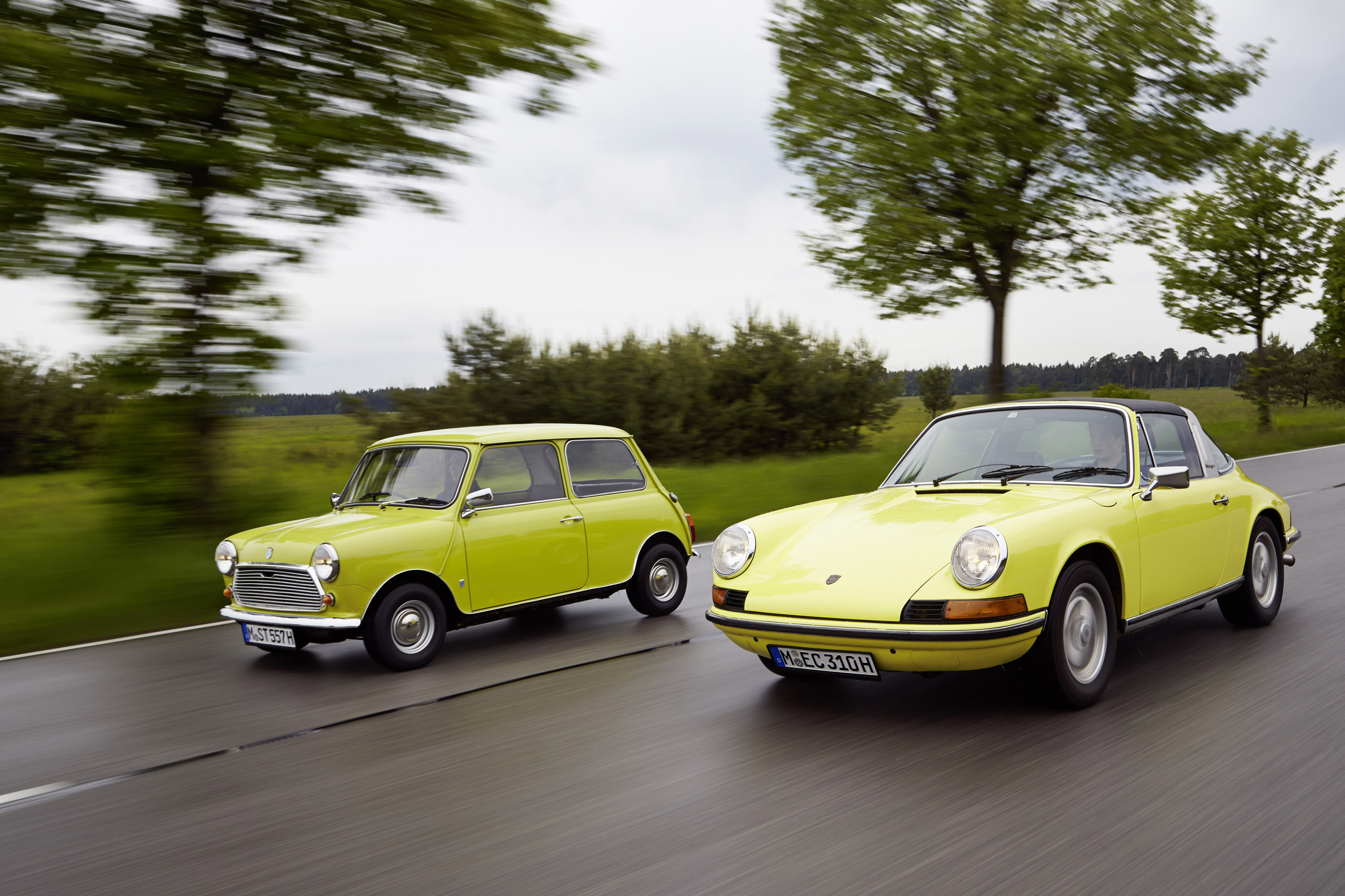 Classic MINI and Porsche 911