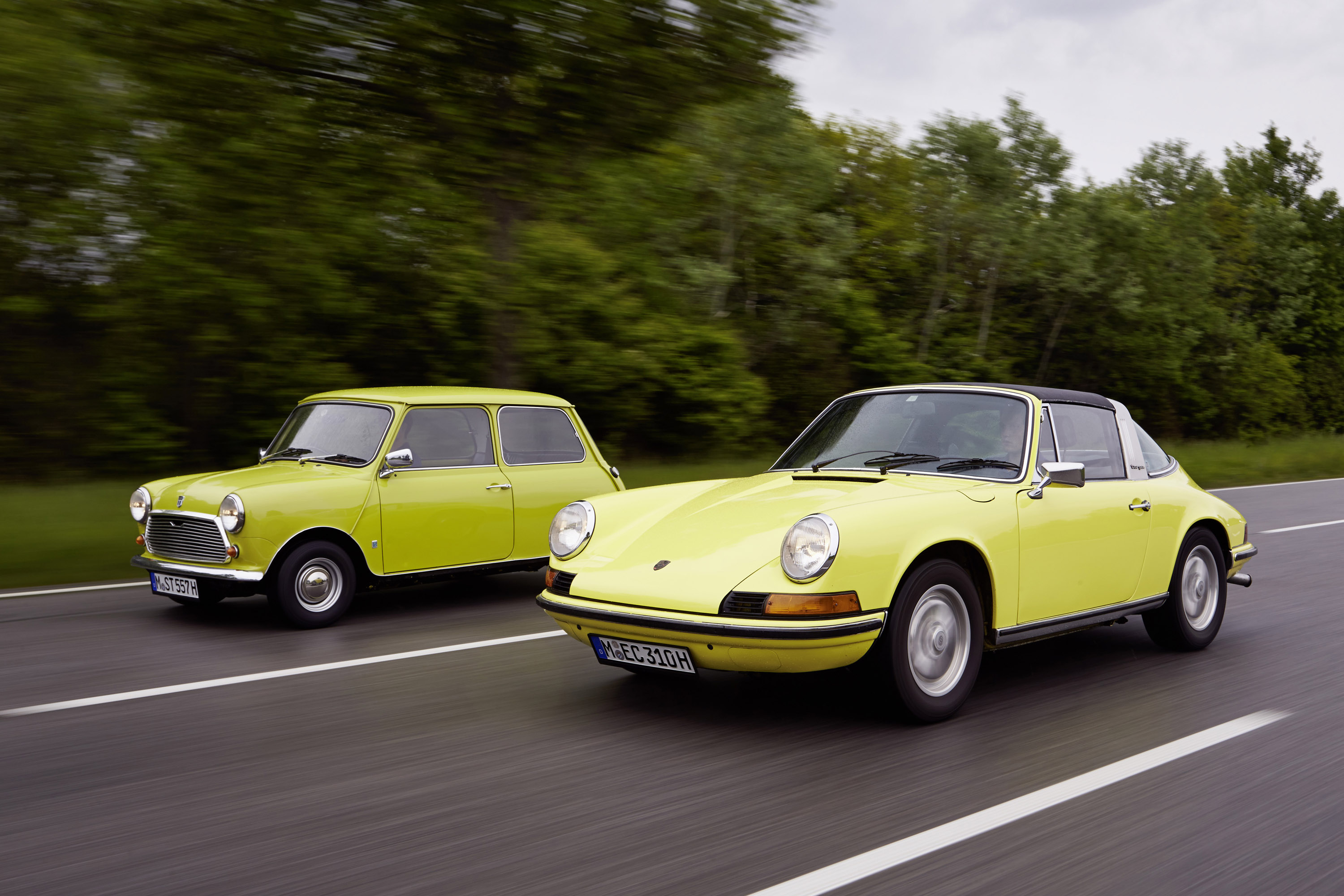 Classic MINI and Porsche 911