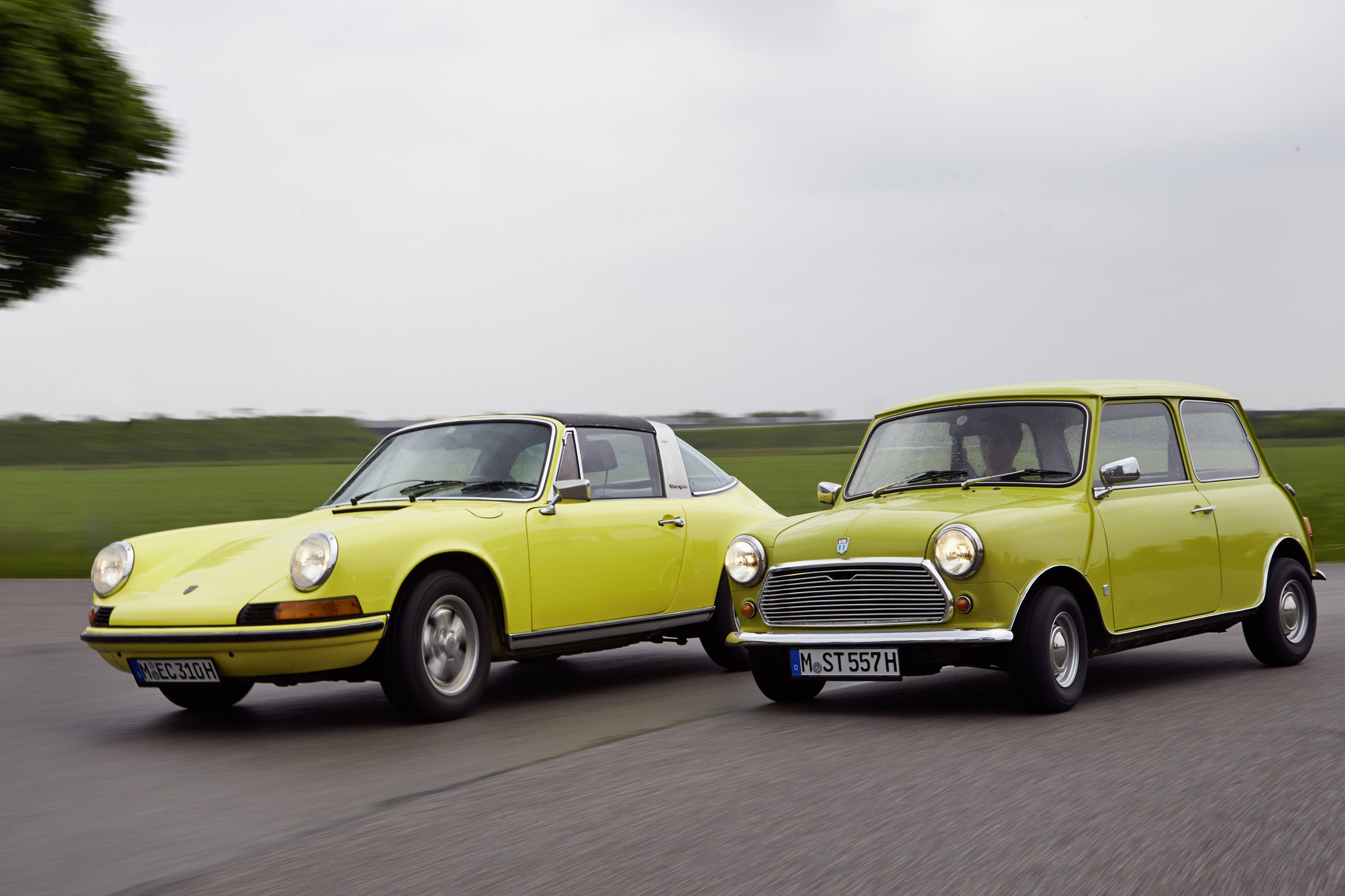 Classic MINI and Porsche 911