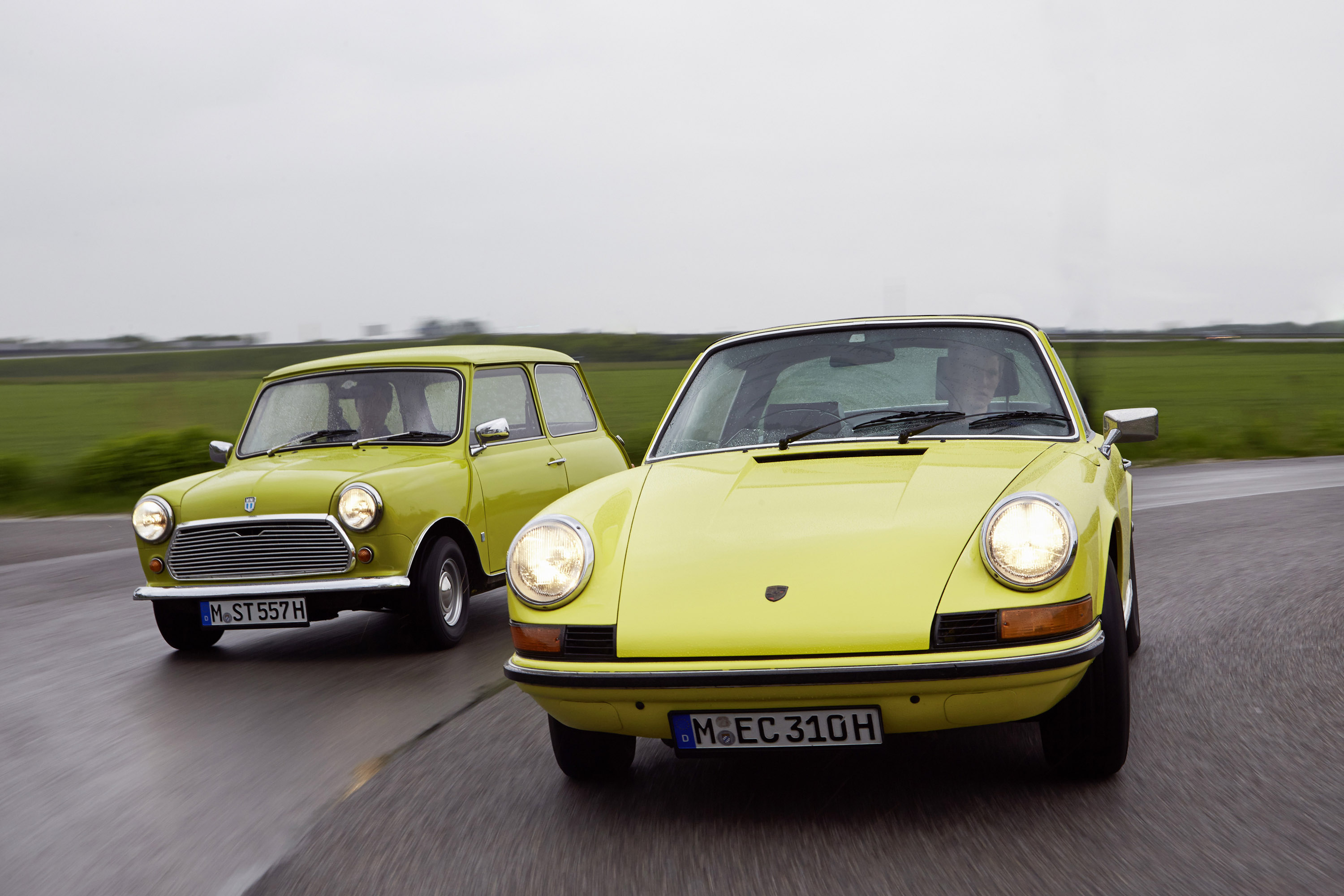 Classic MINI and Porsche 911