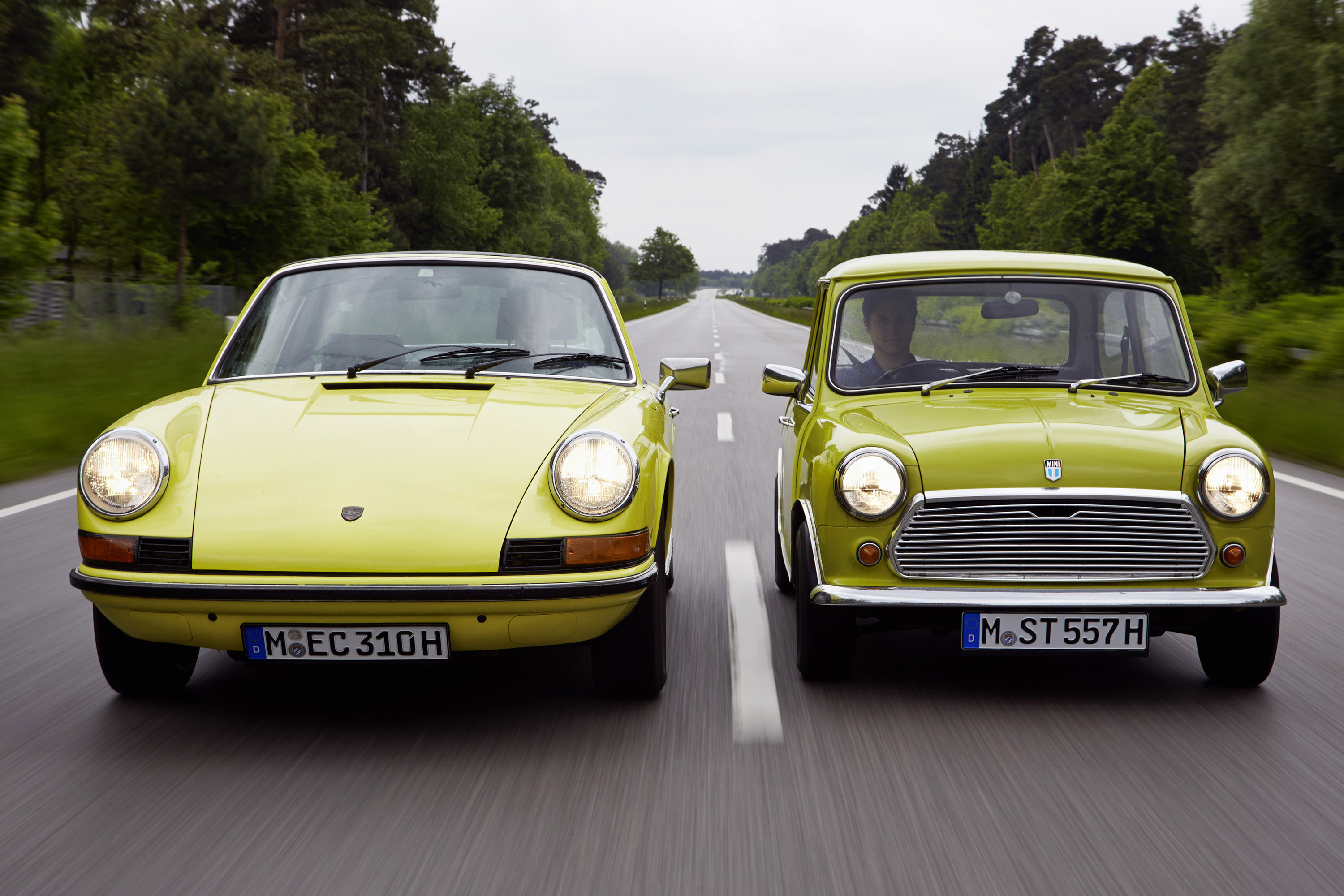 Classic MINI and Porsche 911