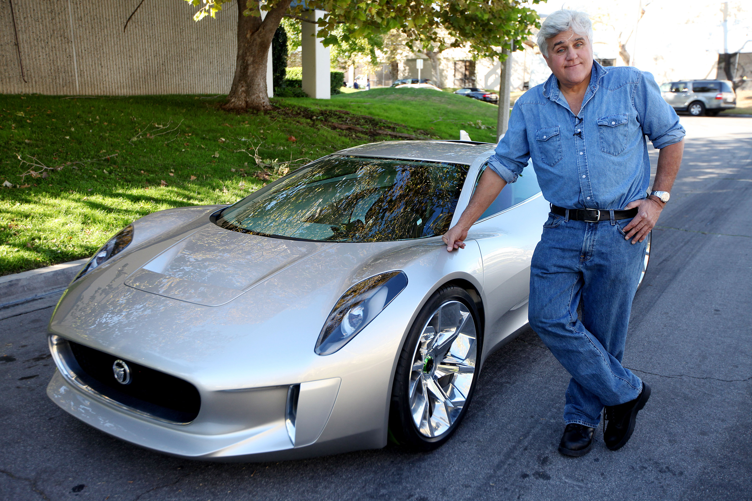 Jay Leno and Jaguar C-X75 Concept