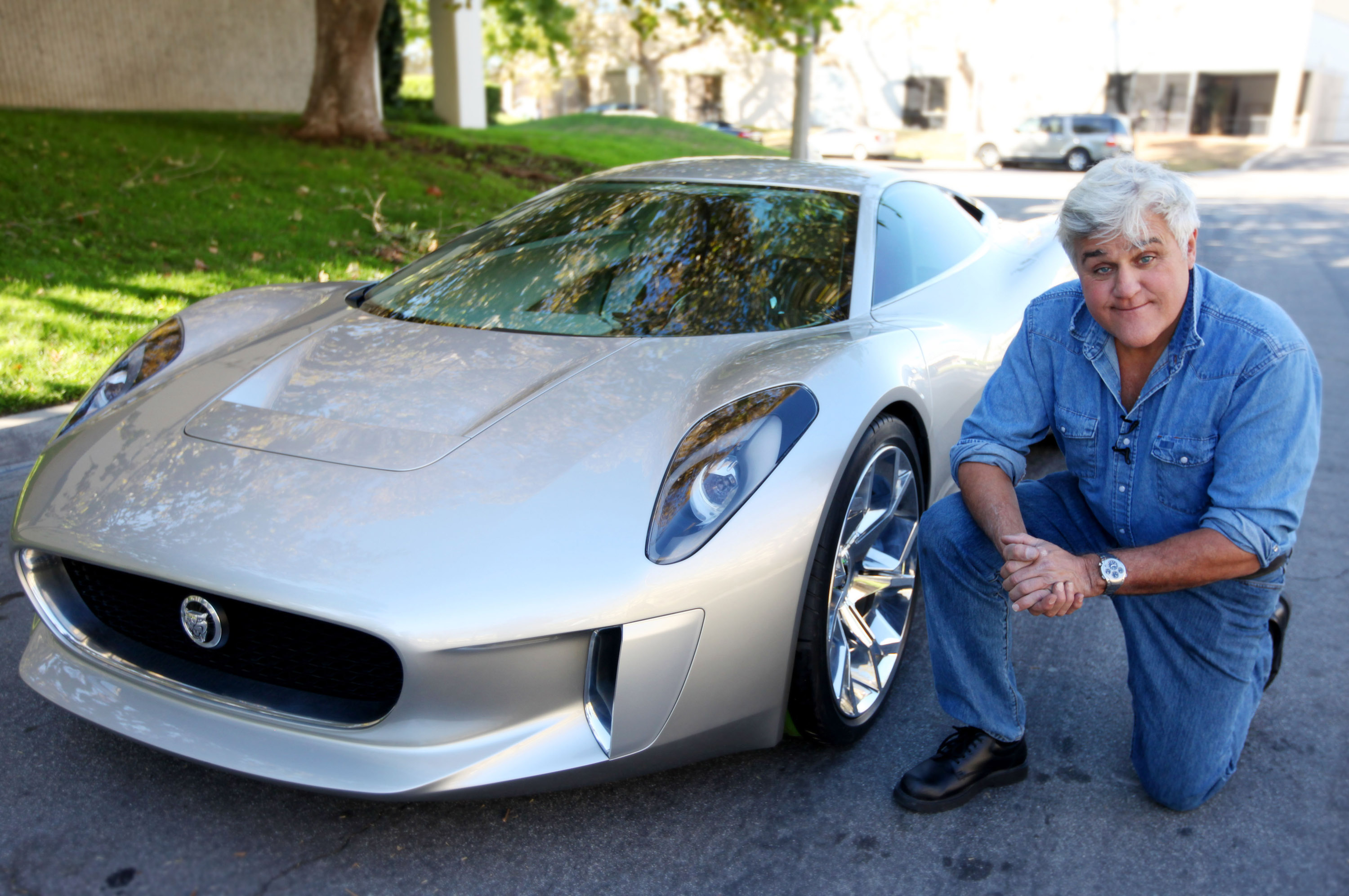 Jay Leno and Jaguar C-X75 Concept