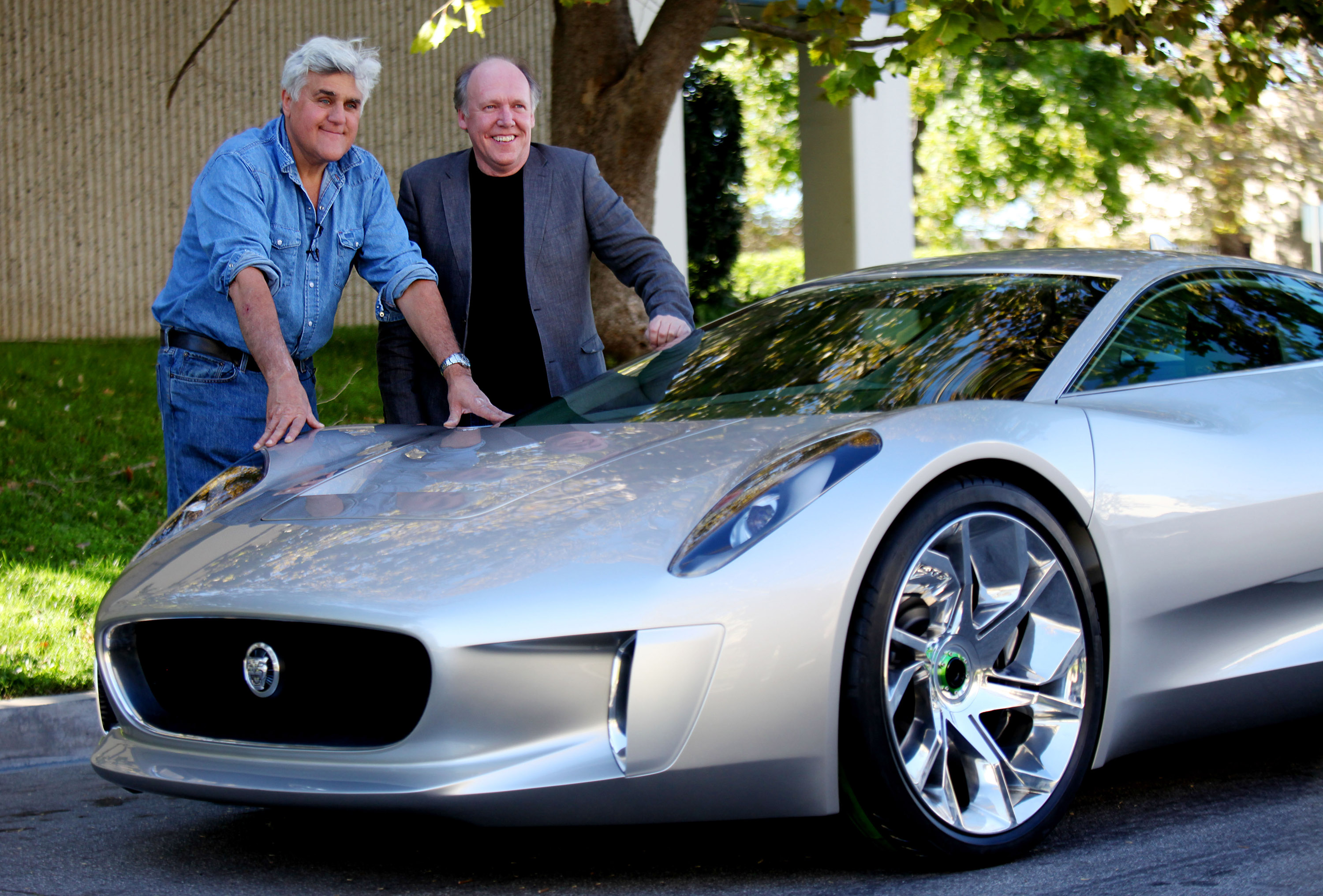 Jay Leno and Jaguar C-X75 Concept