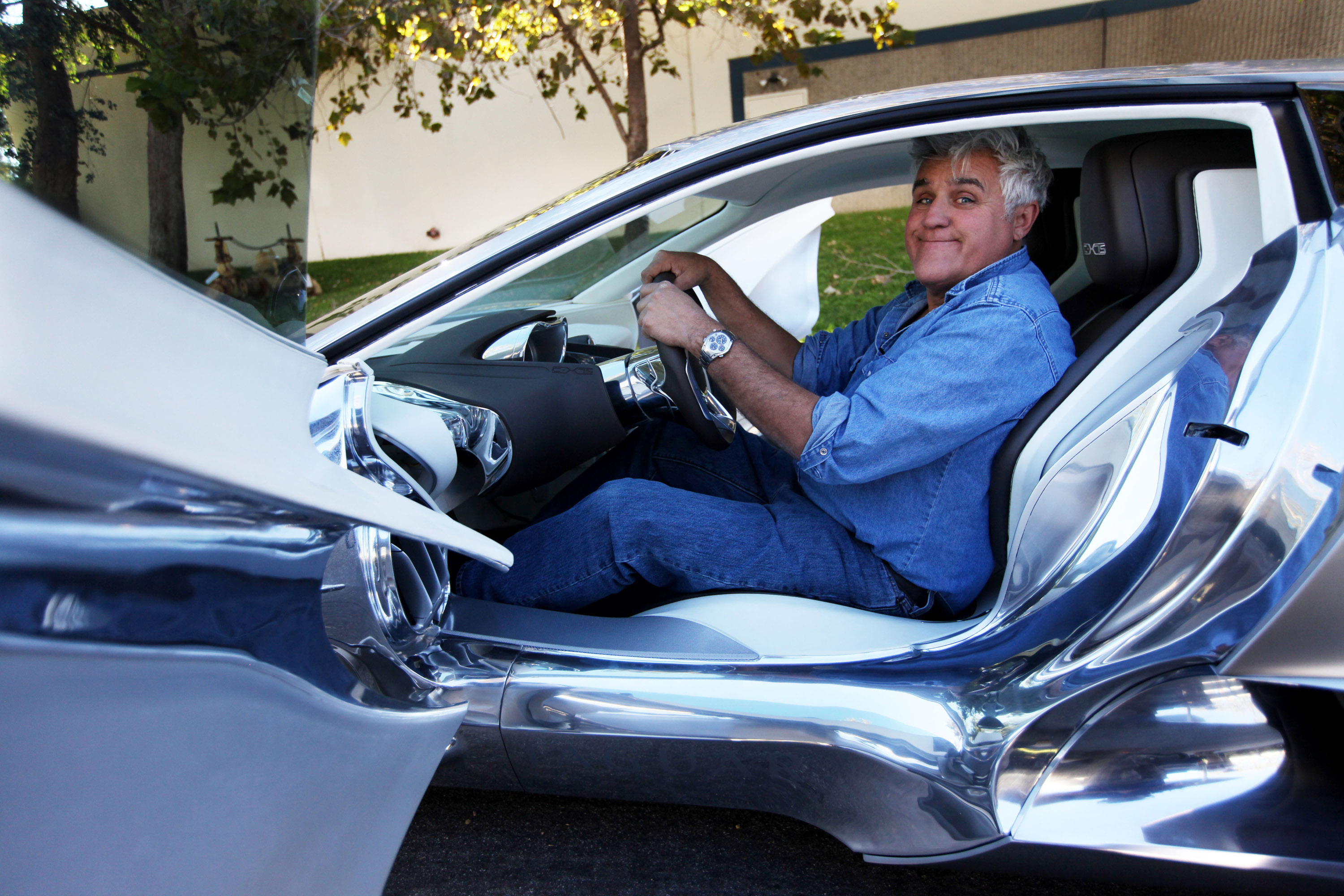 Jay Leno and Jaguar C-X75 Concept