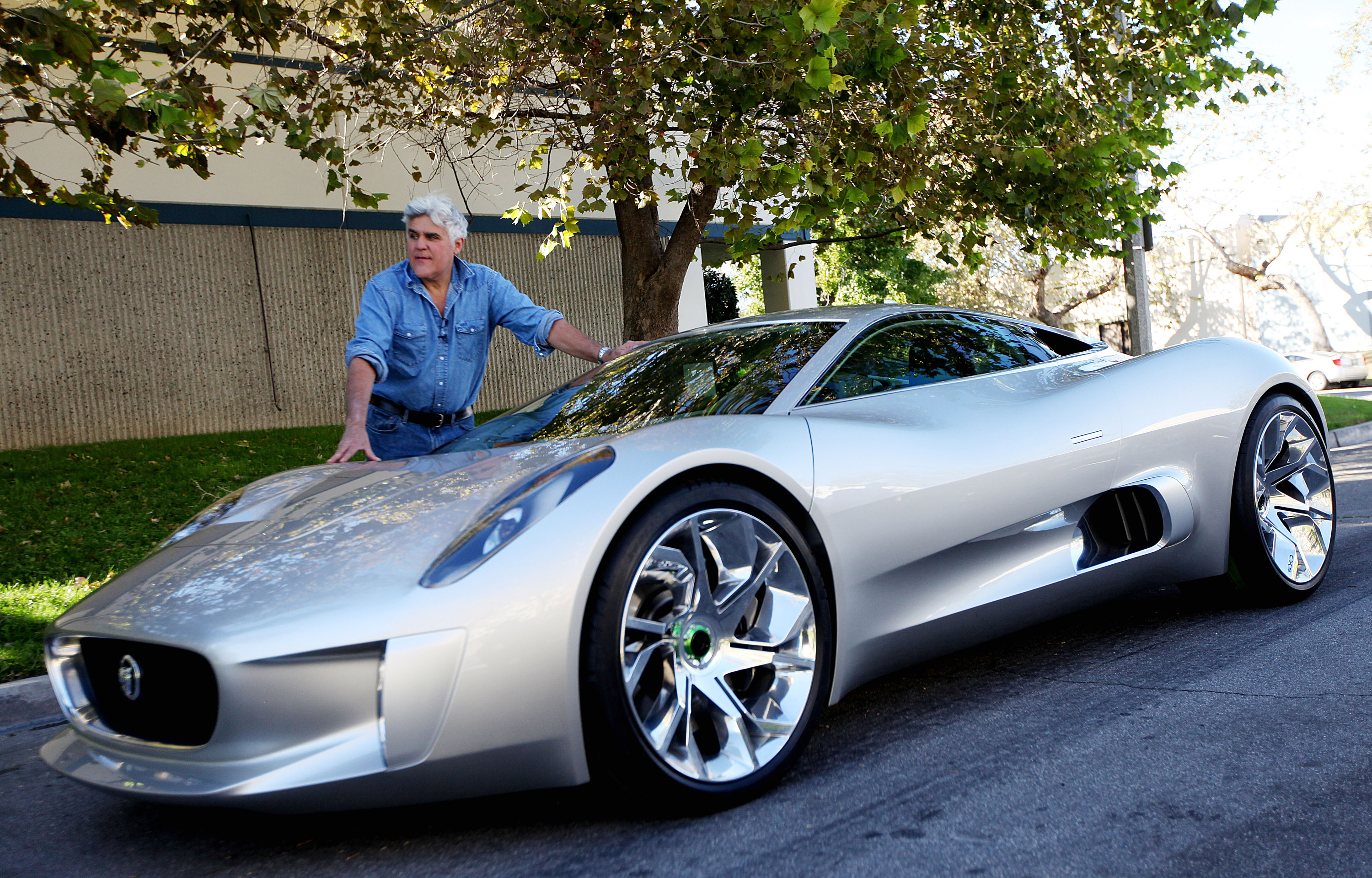 Jay Leno and Jaguar C-X75 Concept