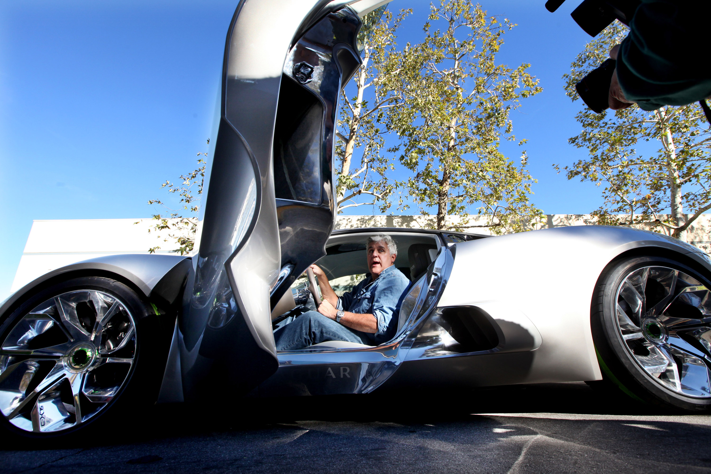 Jay Leno and Jaguar C-X75 Concept