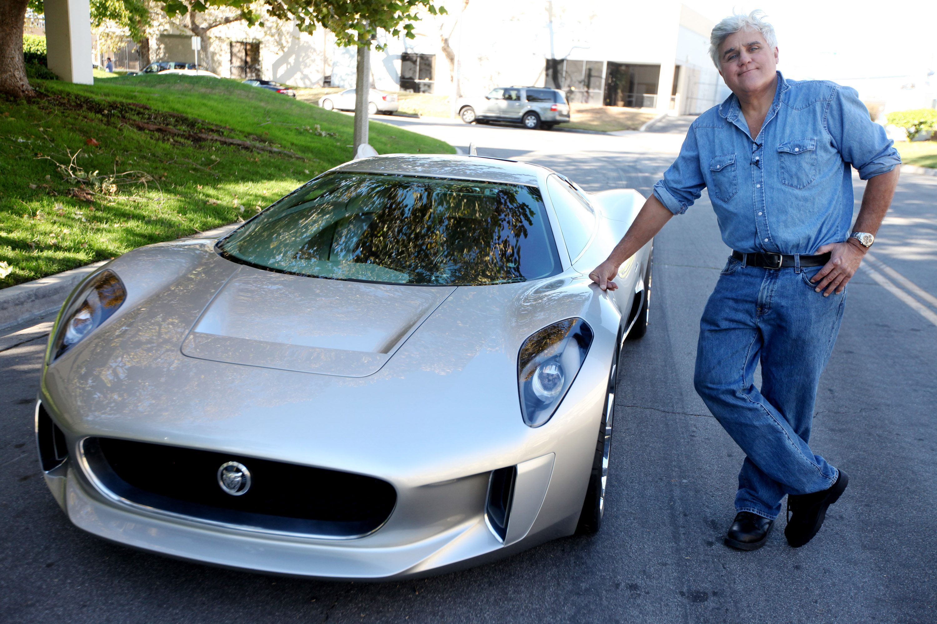 Jay Leno and Jaguar C-X75 Concept