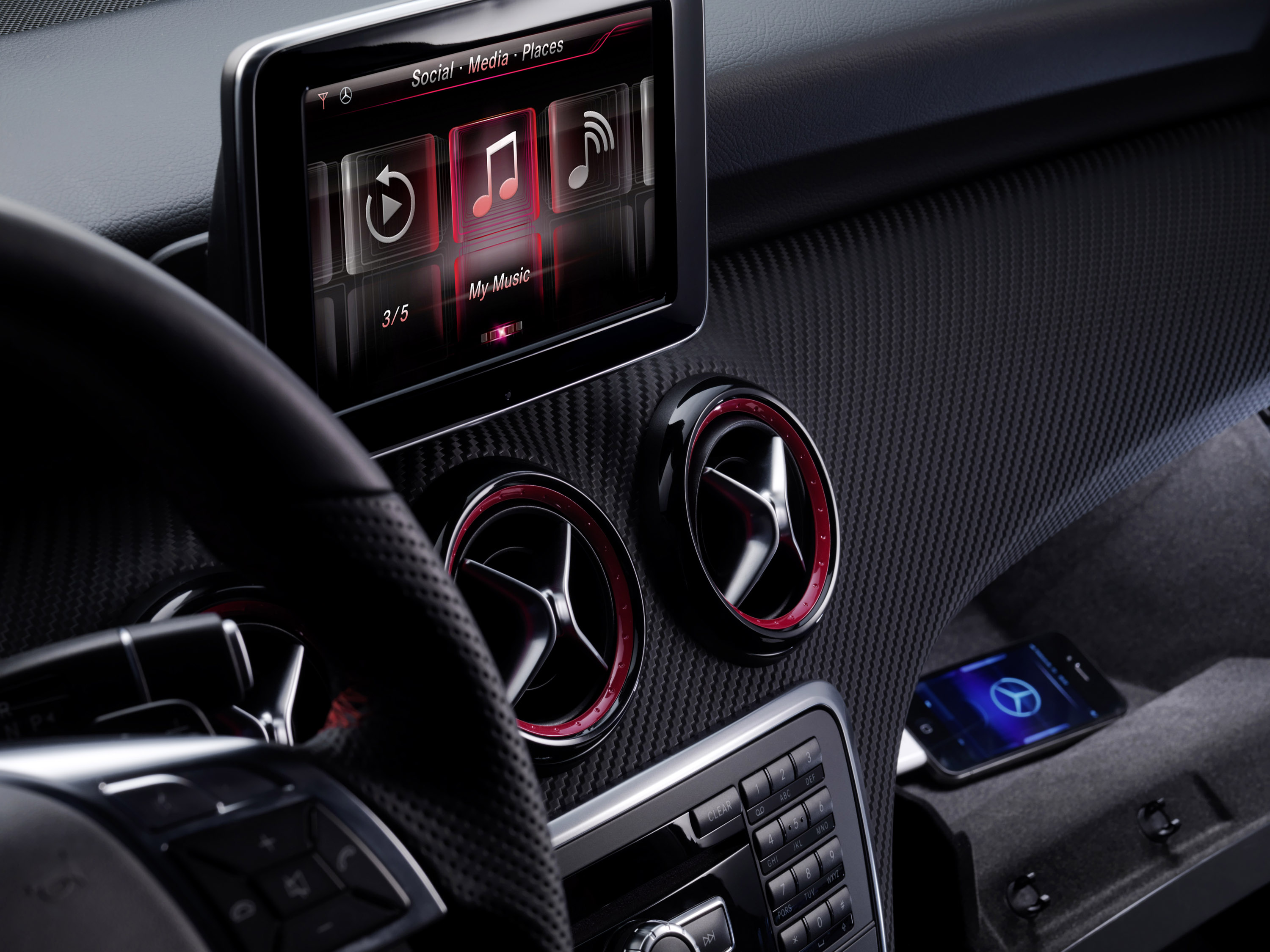 Mercedes-Benz iPhone on wheels - A-Class interior