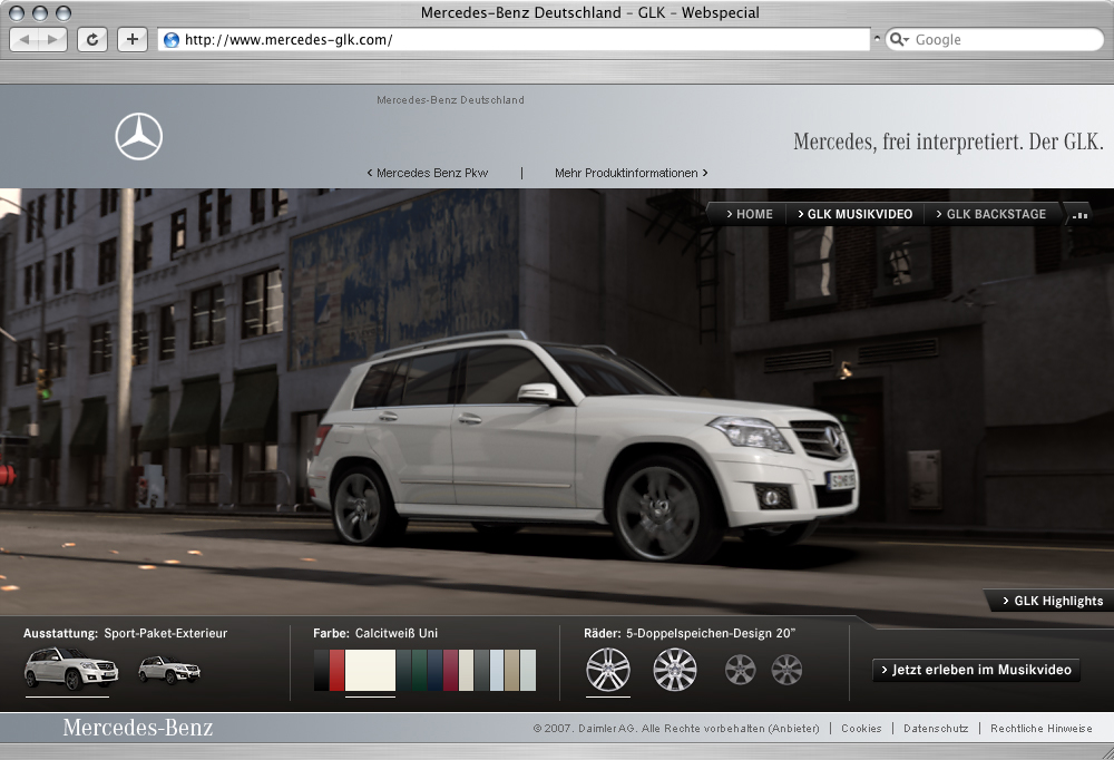 Mercedes Benz Presents an Interactive Web Special