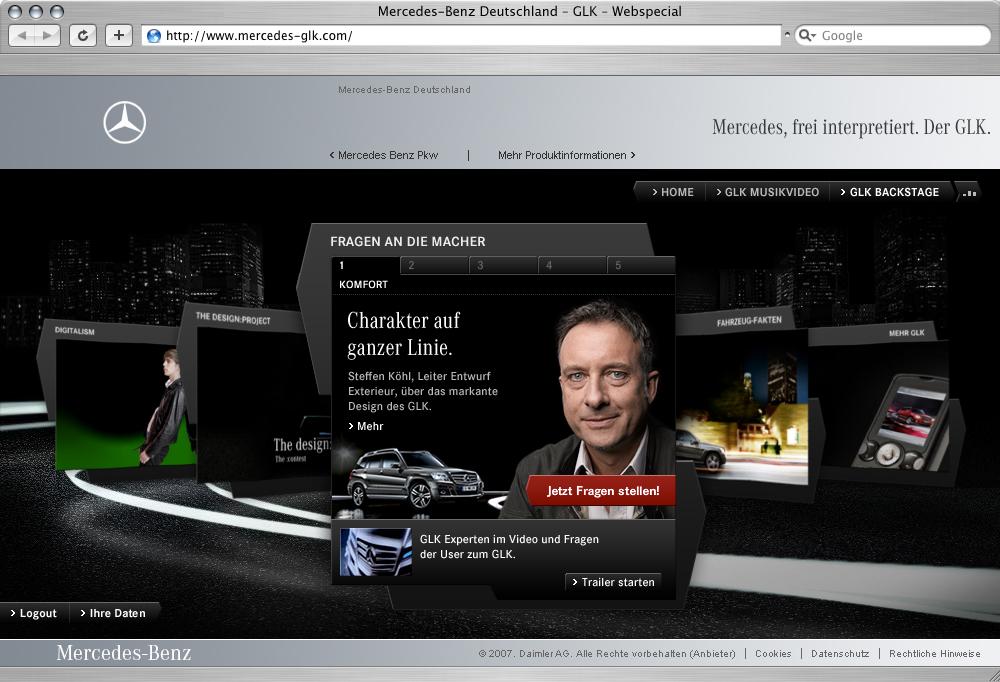 Mercedes Benz Presents an Interactive Web Special